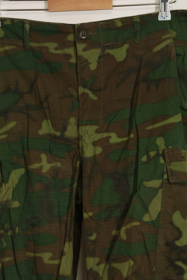 1968年契約　リップストップ　ERDL迷彩　ジャングルファティーグ　パンツ　M-R　状態良い　中古品