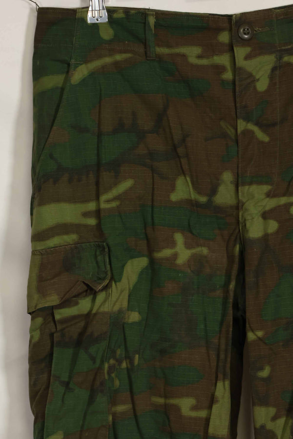 1968年契約　リップストップ　ERDL迷彩　ジャングルファティーグ　パンツ　M-R　状態良い　中古品