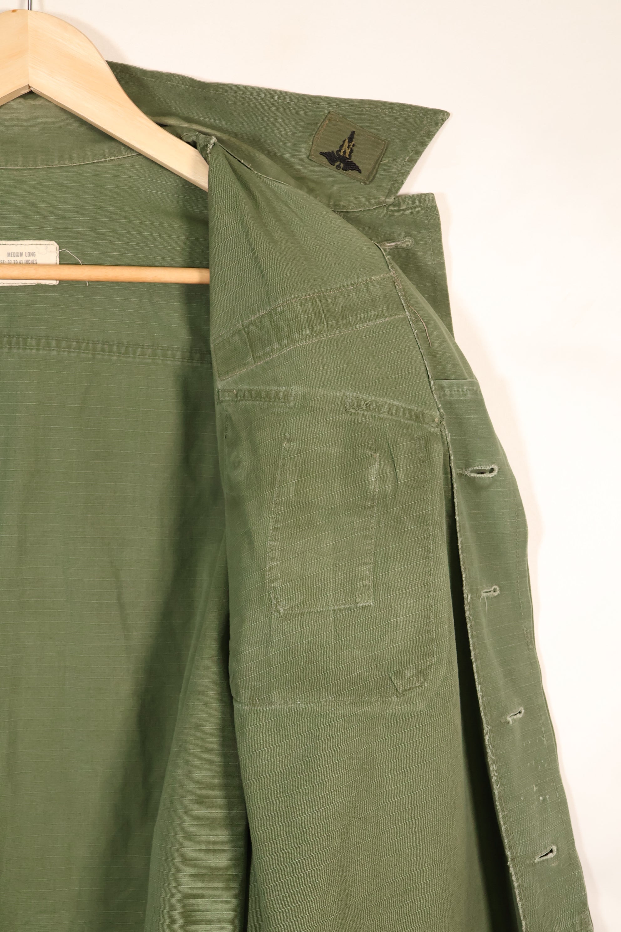 1969年契約　M-L　4th Model ジャングルファティーグ　ジャケット　パッチ後付け　中古品