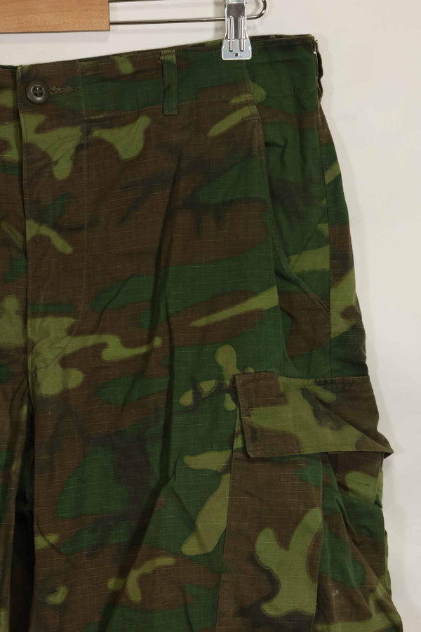 1968年契約　リップストップ　ERDL迷彩　ジャングルファティーグ　パンツ　M-R　状態良い　中古品
