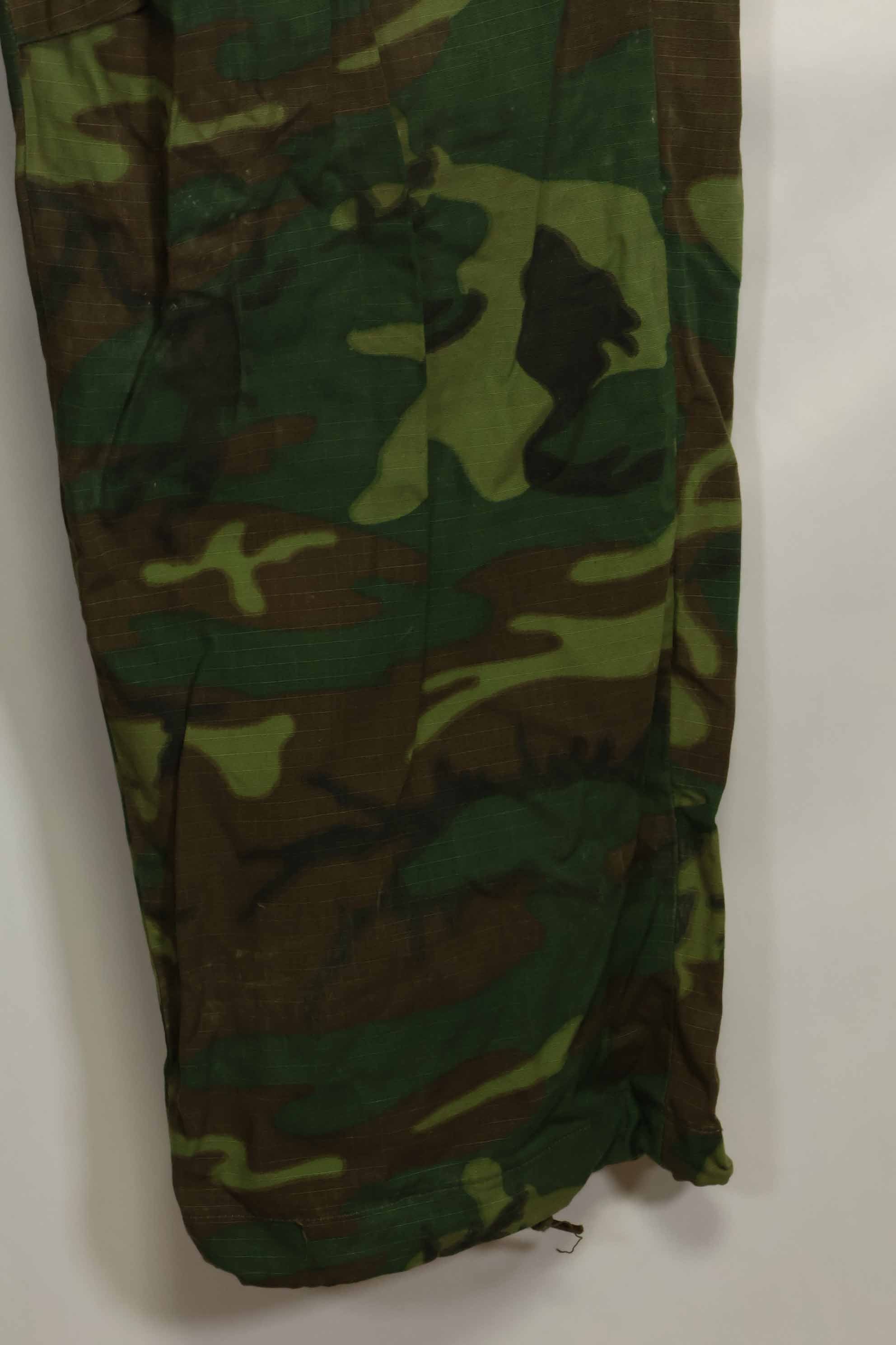 1968年契約　リップストップ　ERDL迷彩　ジャングルファティーグ　パンツ　M-R　状態良い　中古品