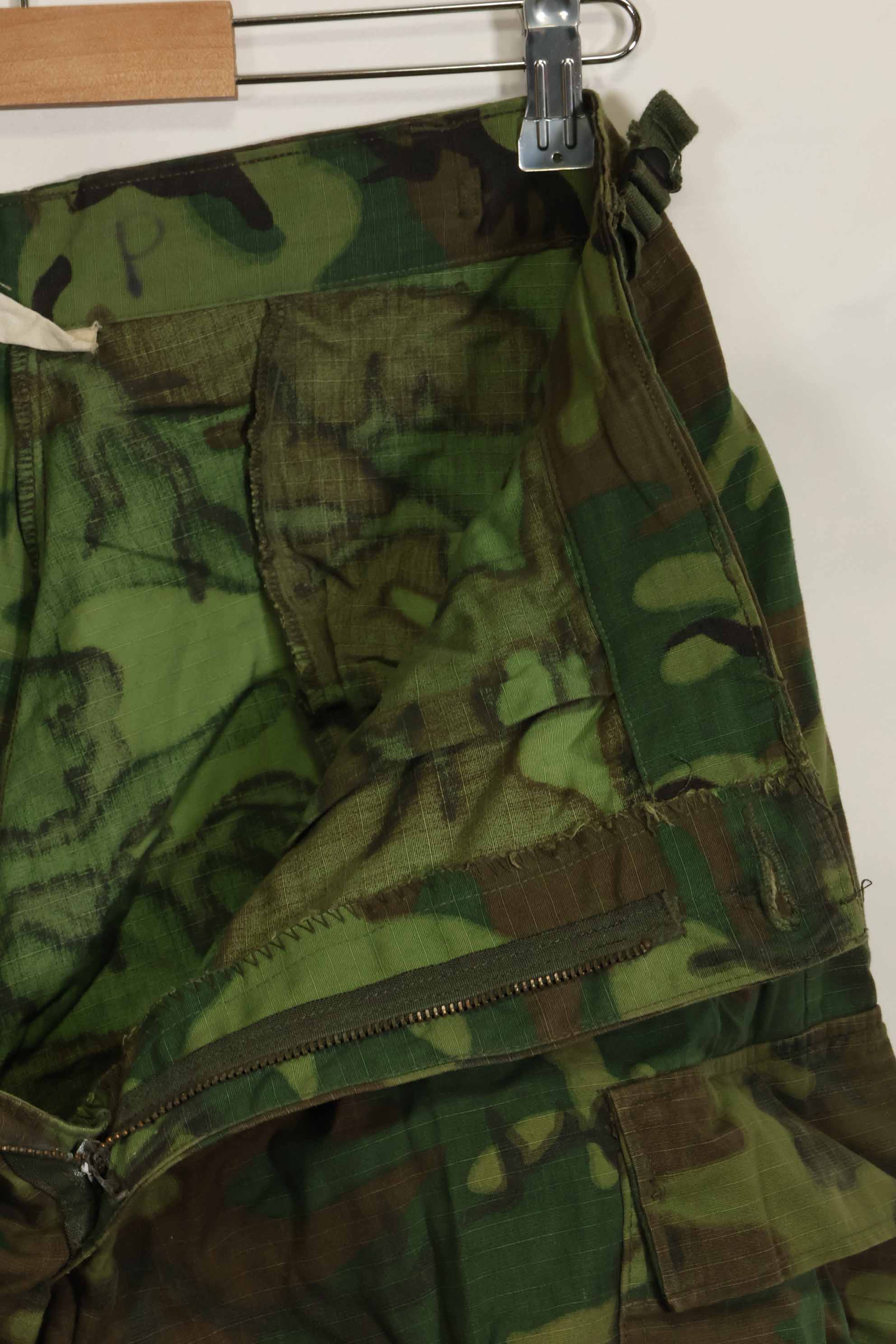 1968年契約　リップストップ　ERDL迷彩　ジャングルファティーグ　パンツ　M-R　状態良い　中古品