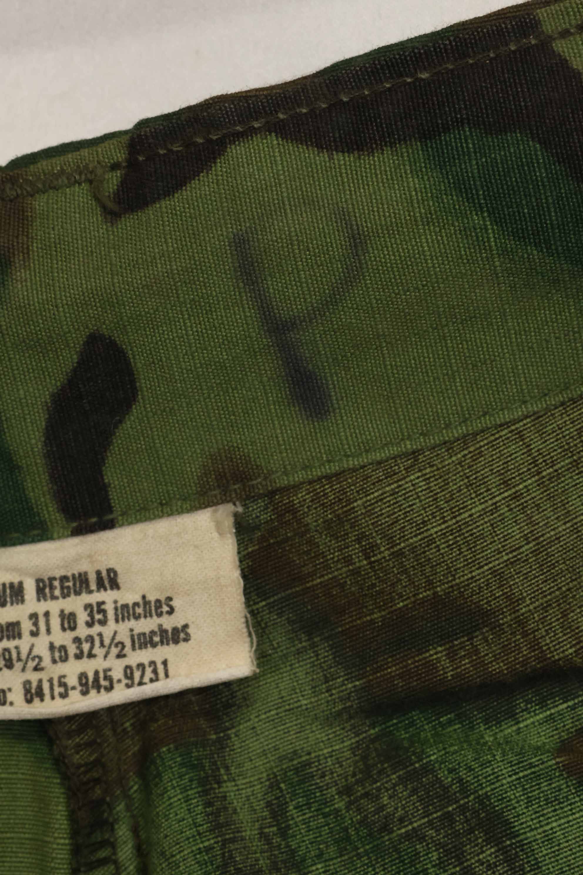 1968年契約　リップストップ　ERDL迷彩　ジャングルファティーグ　パンツ　M-R　状態良い　中古品