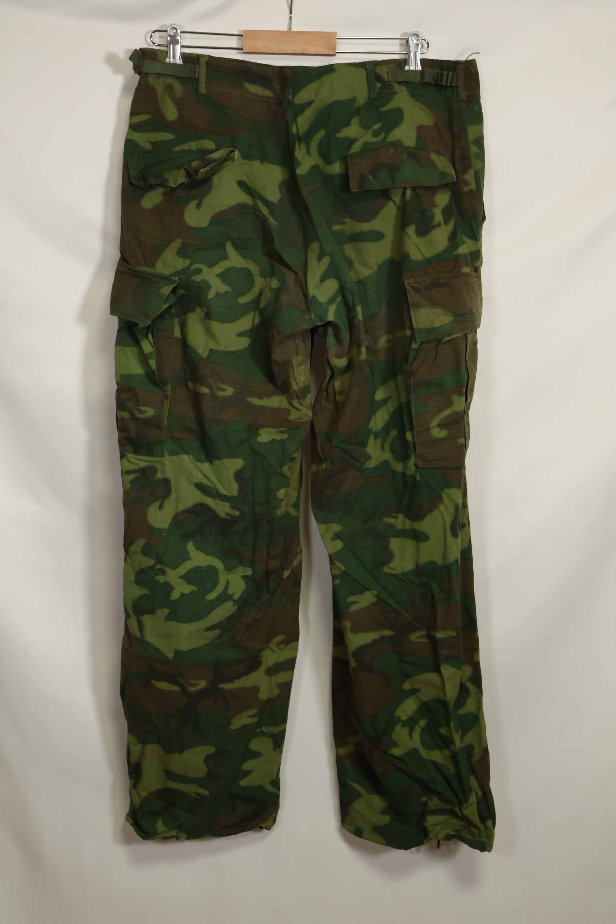 1968年契約　リップストップ　ERDL迷彩　ジャングルファティーグ　パンツ　M-R　状態良い　中古品