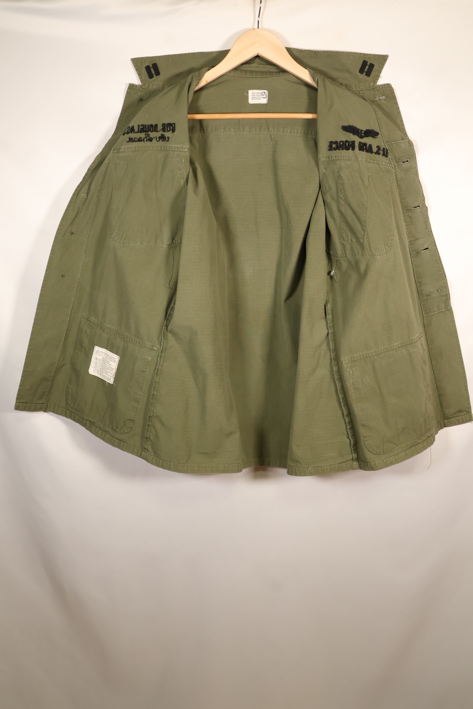 1969年契約　S-R　USAF　アメリカ空軍　4th Model ジャングルファティーグジャケット　中古品
