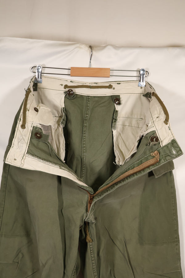 実物　1950年代　アメリカ軍　M51 コットン　フィールドパンツ　中古品　M-R