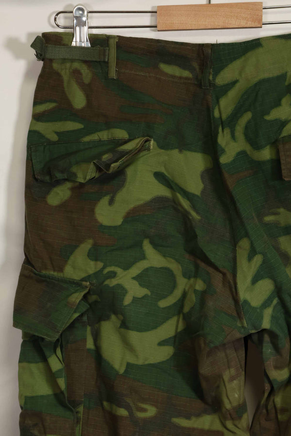 1968年契約　リップストップ　ERDL迷彩　ジャングルファティーグ　パンツ　M-R　状態良い　中古品