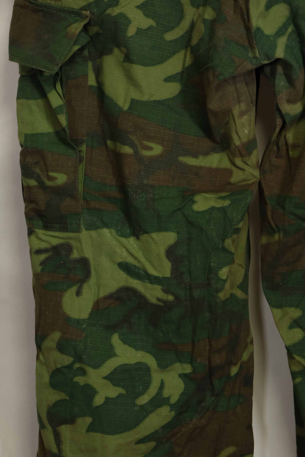 1968年契約　リップストップ　ERDL迷彩　ジャングルファティーグ　パンツ　M-R　状態良い　中古品