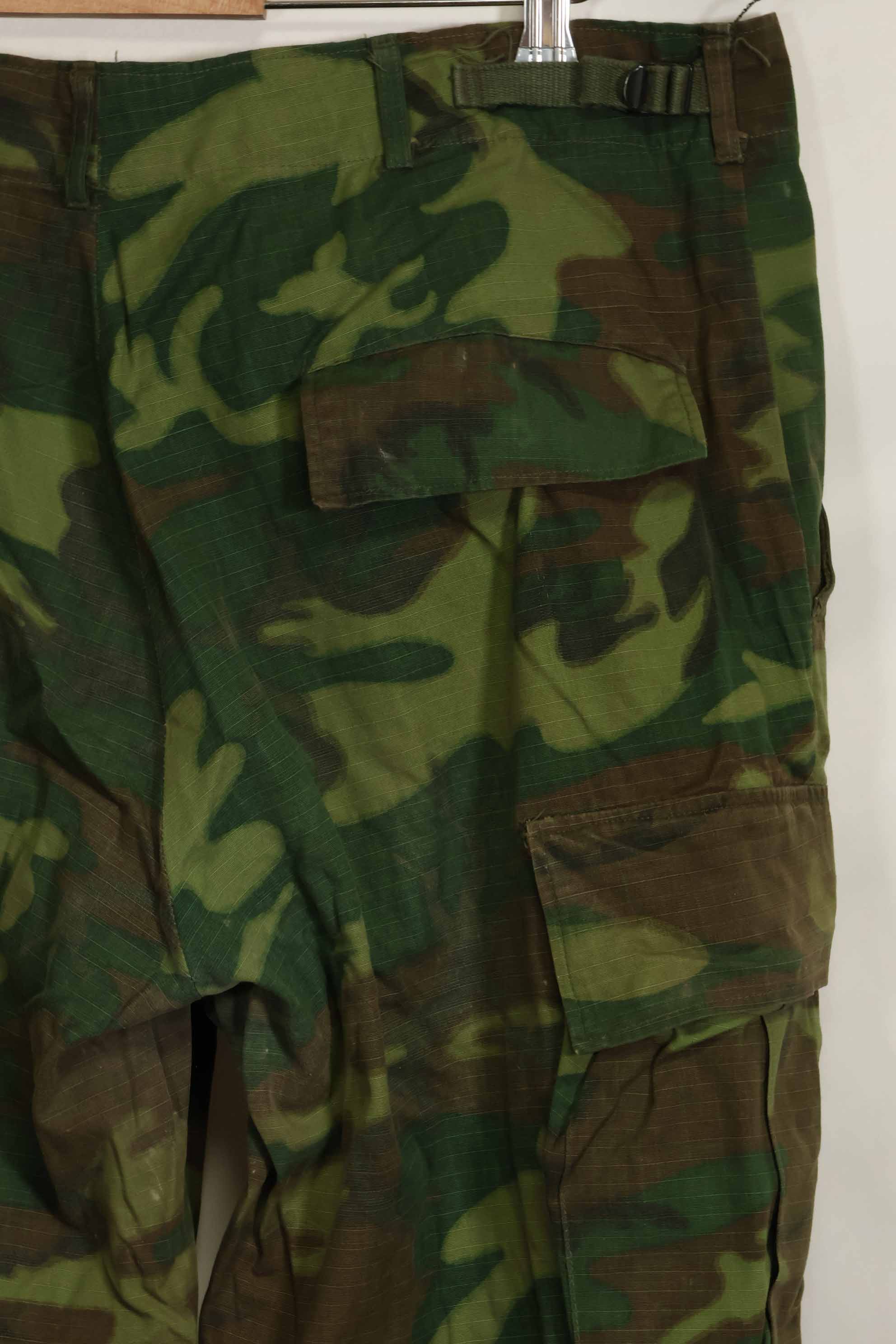 1968年契約　リップストップ　ERDL迷彩　ジャングルファティーグ　パンツ　M-R　状態良い　中古品