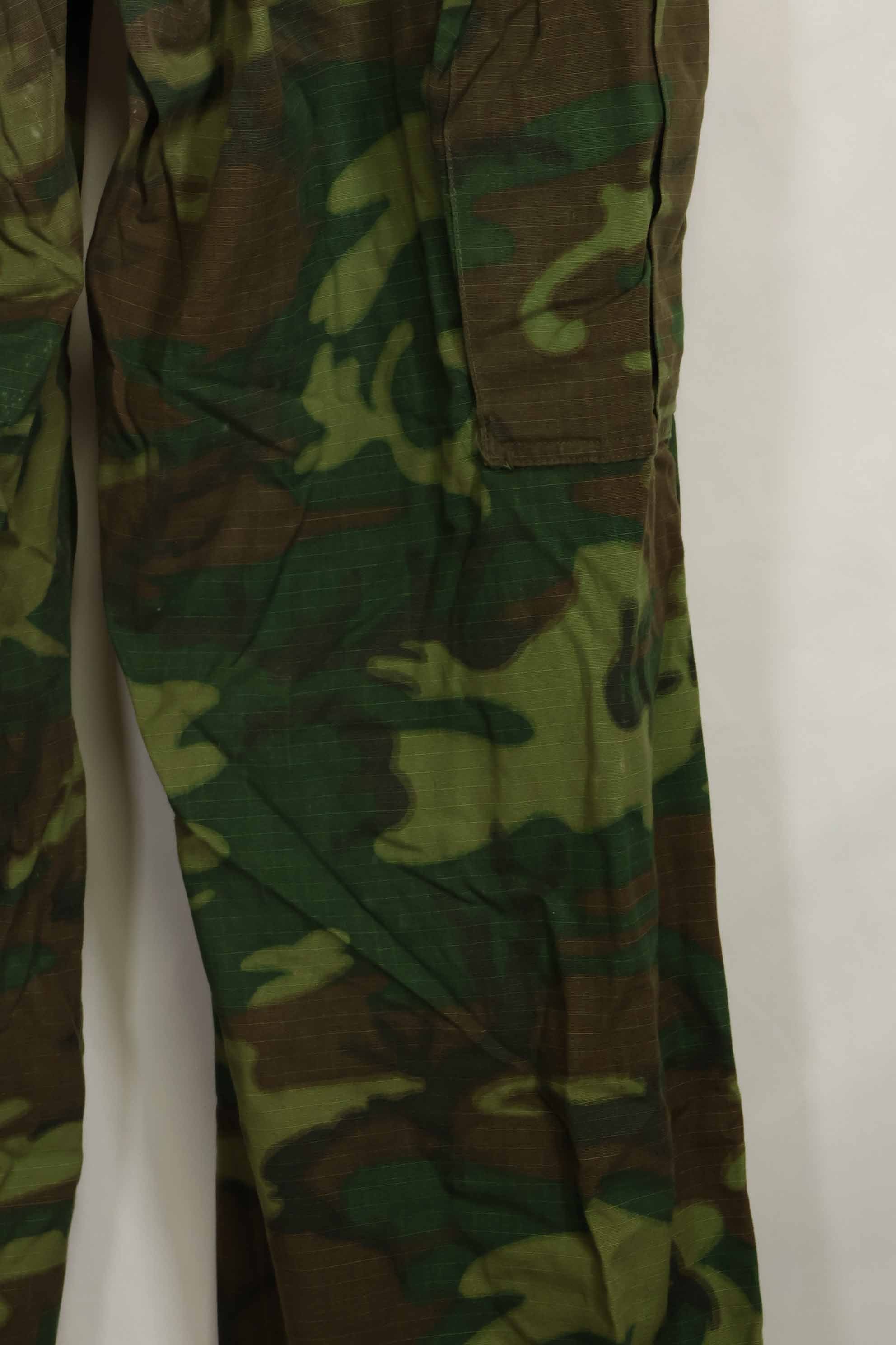 1968年契約　リップストップ　ERDL迷彩　ジャングルファティーグ　パンツ　M-R　状態良い　中古品