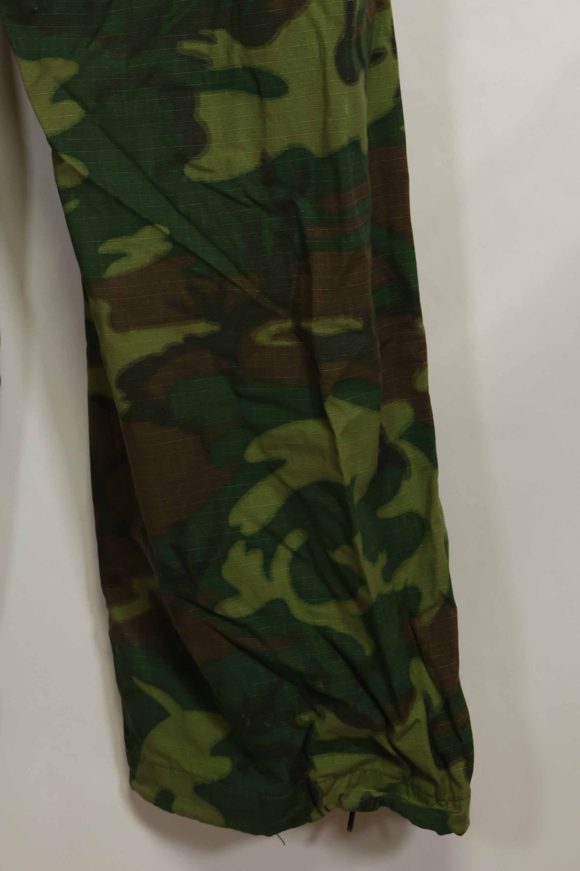 1968年契約　リップストップ　ERDL迷彩　ジャングルファティーグ　パンツ　M-R　状態良い　中古品