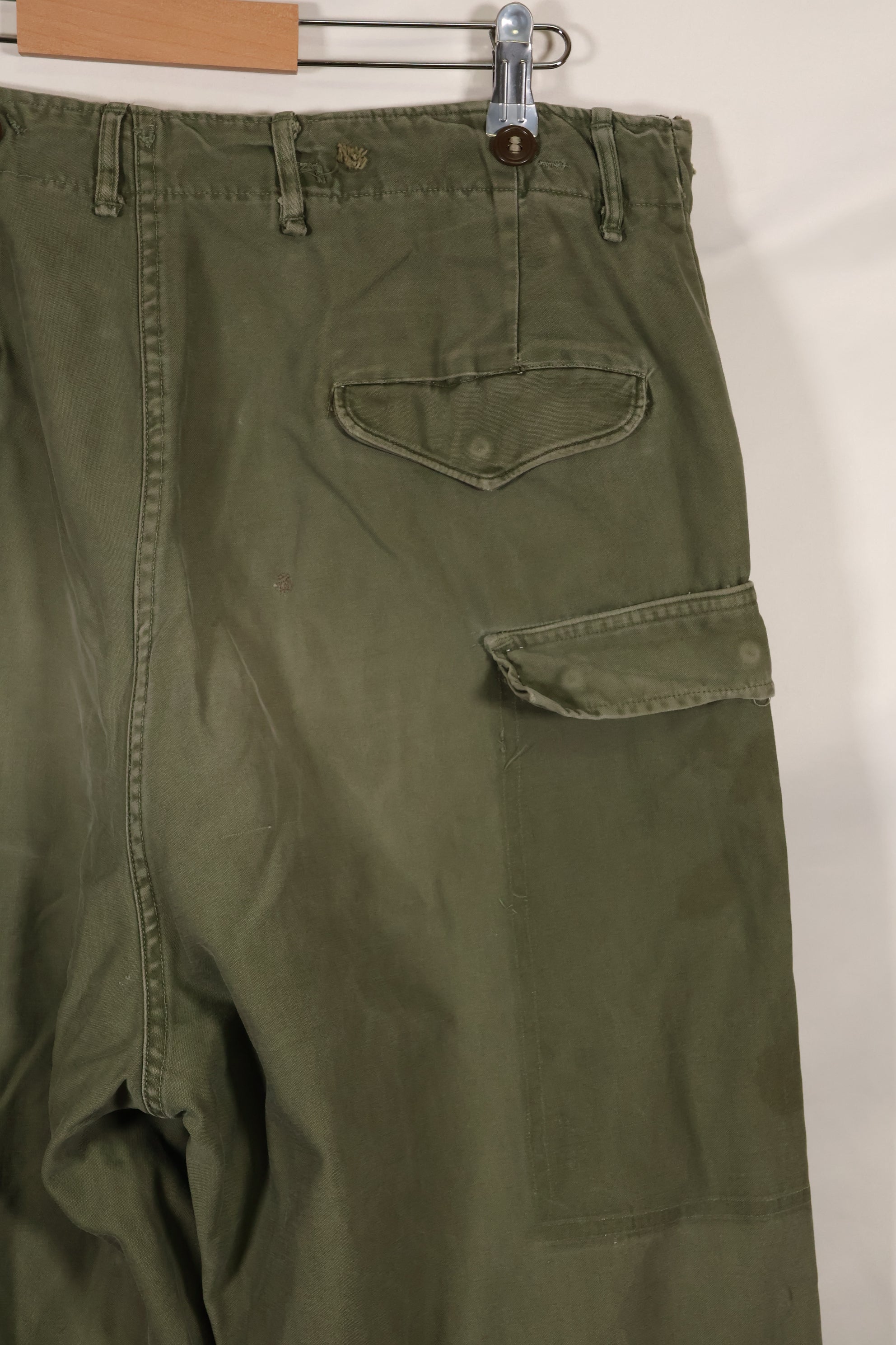 実物　1950年代　アメリカ軍　M51 コットン　フィールドパンツ　中古品　M-R