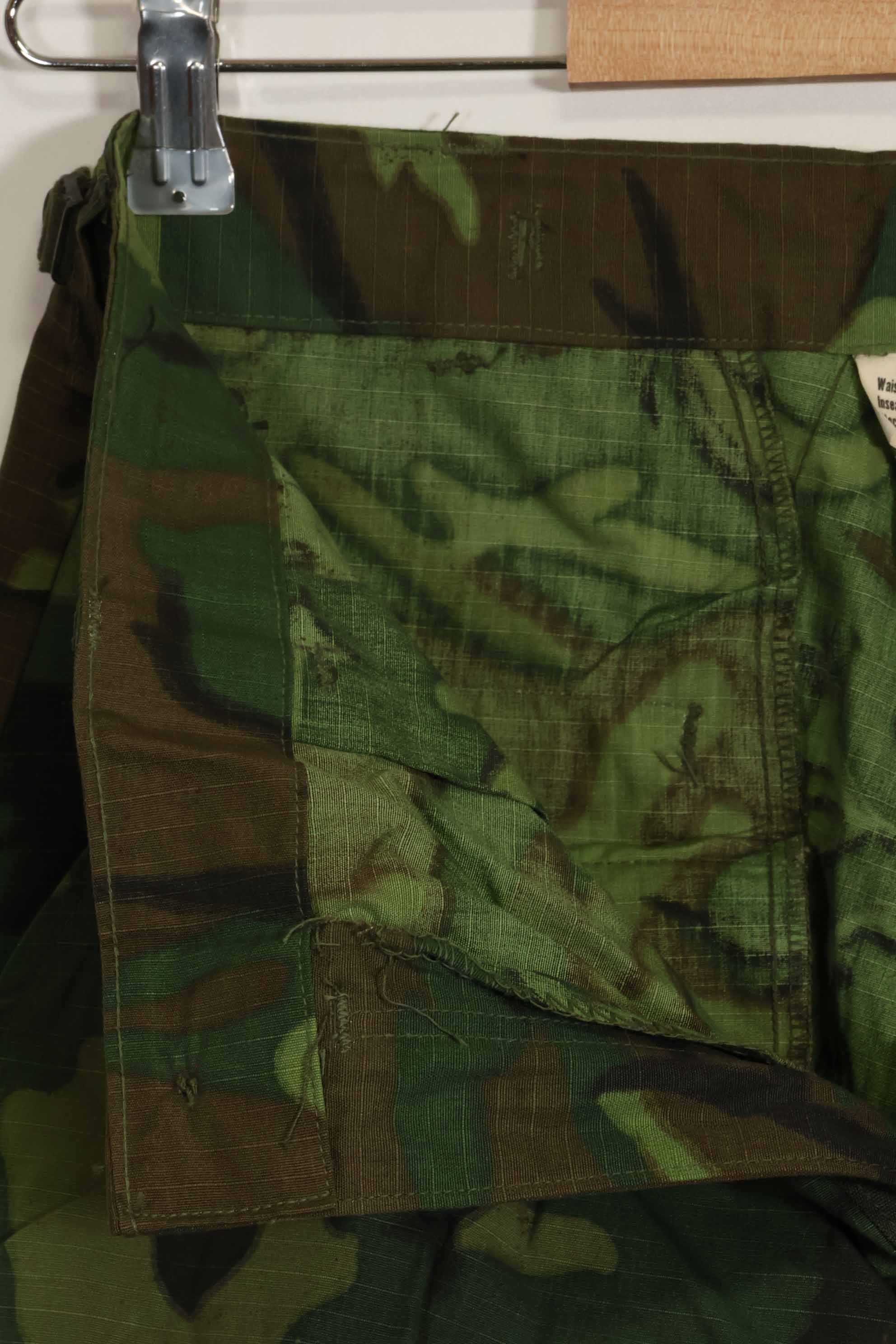 1968年契約　リップストップ　ERDL迷彩　ジャングルファティーグ　パンツ　S-S　状態良い　中古品