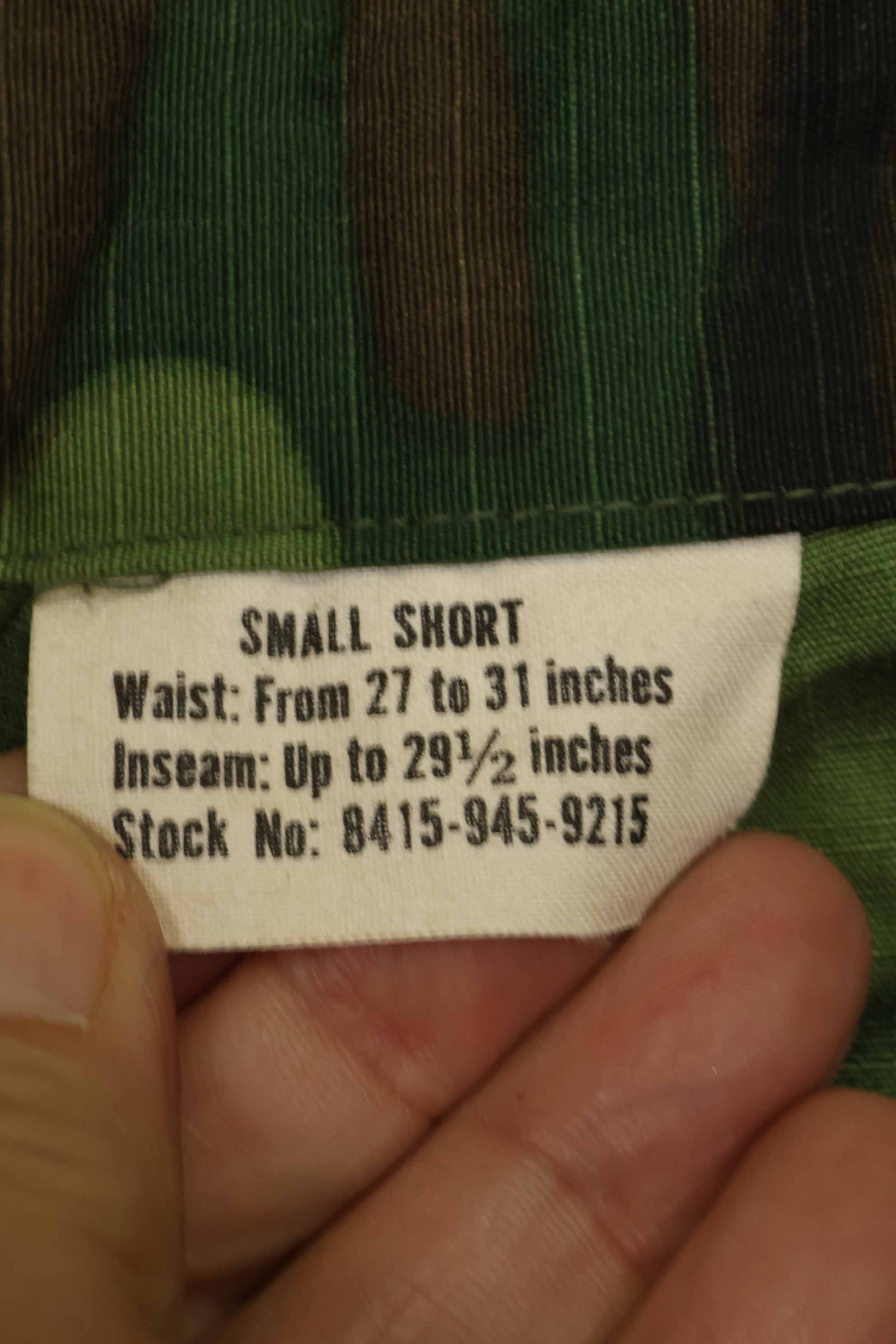 1968年契約　リップストップ　ERDL迷彩　ジャングルファティーグ　パンツ　S-S　状態良い　中古品