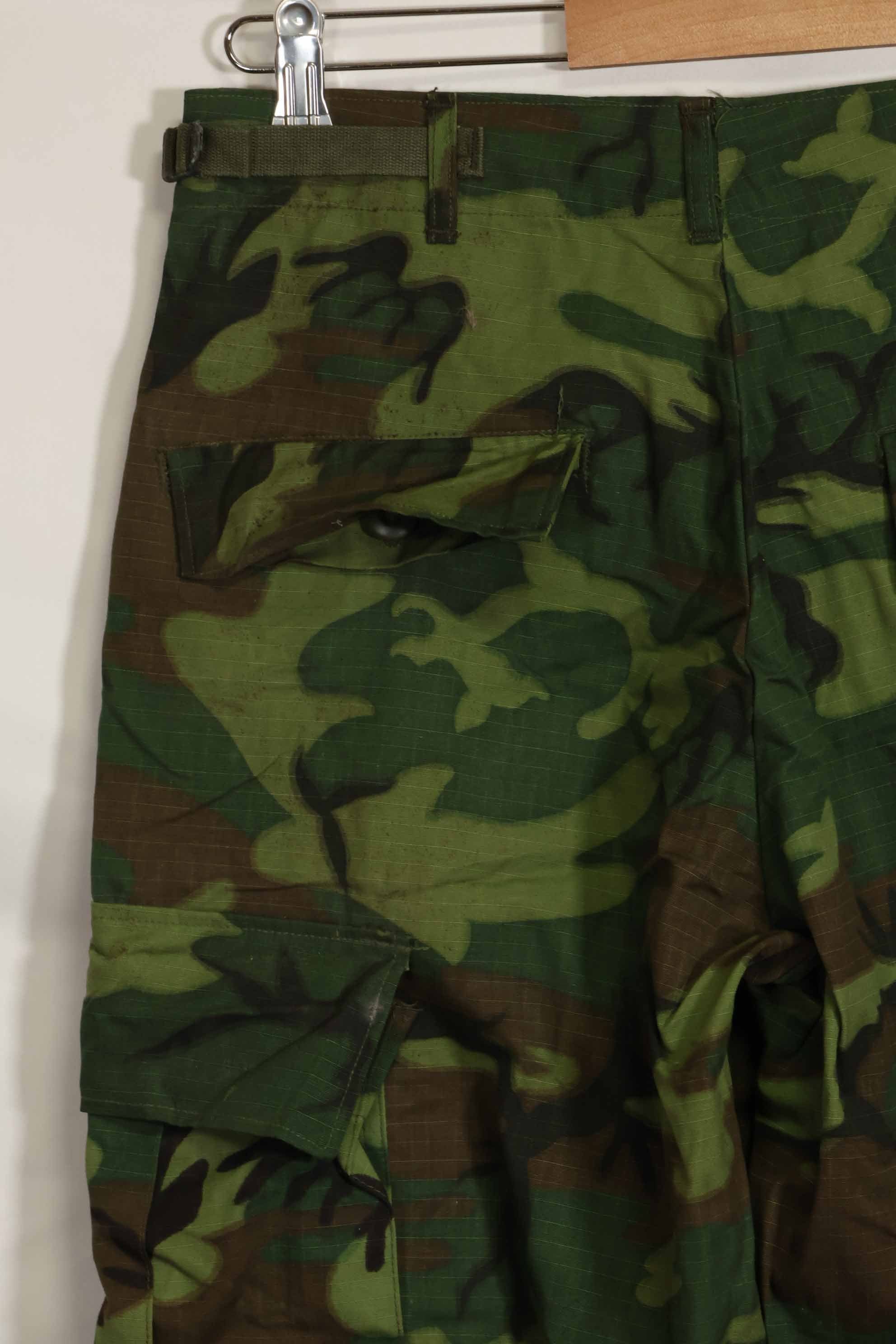 1968年契約　リップストップ　ERDL迷彩　ジャングルファティーグ　パンツ　S-S　状態良い　中古品