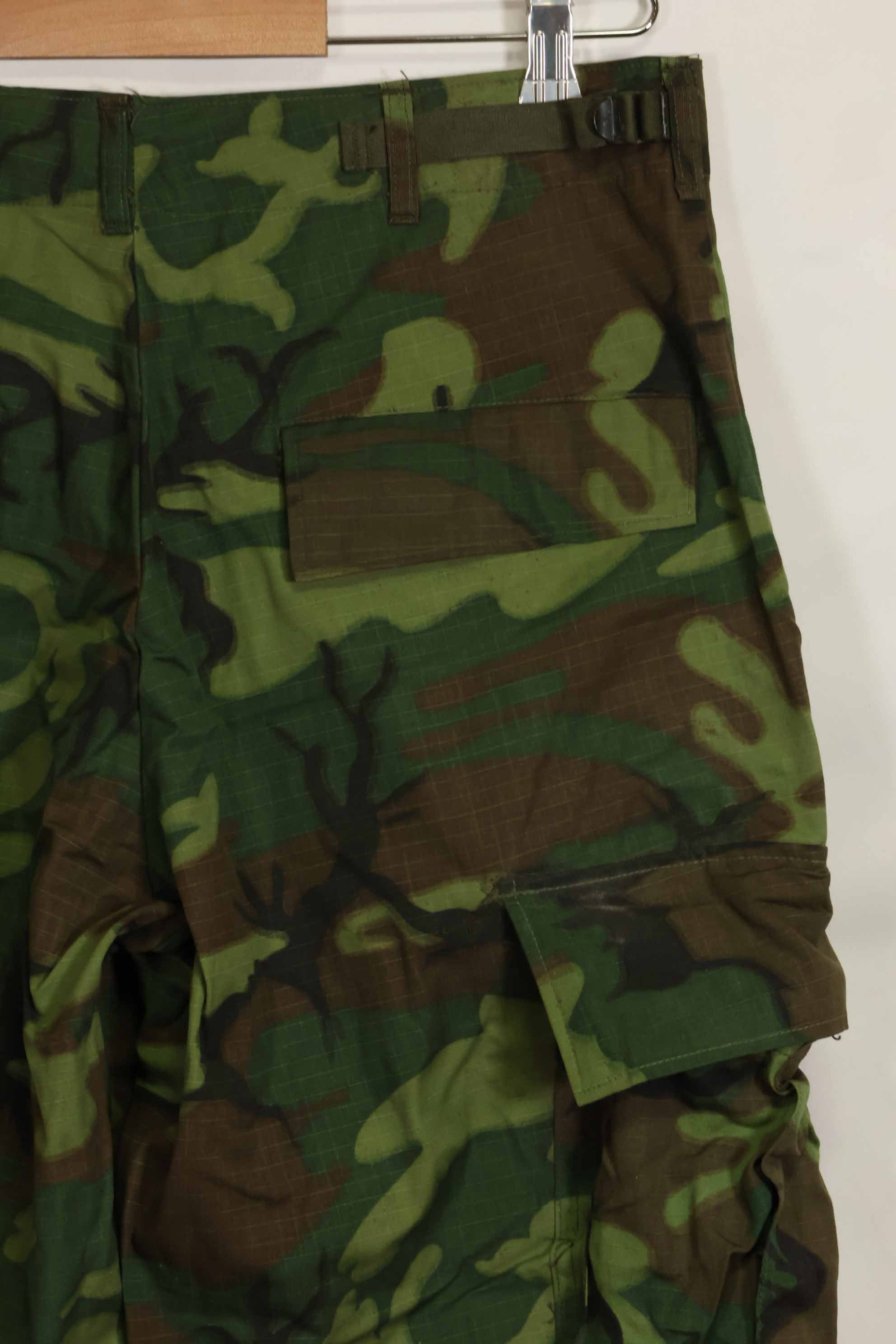 1968年契約　リップストップ　ERDL迷彩　ジャングルファティーグ　パンツ　S-S　状態良い　中古品