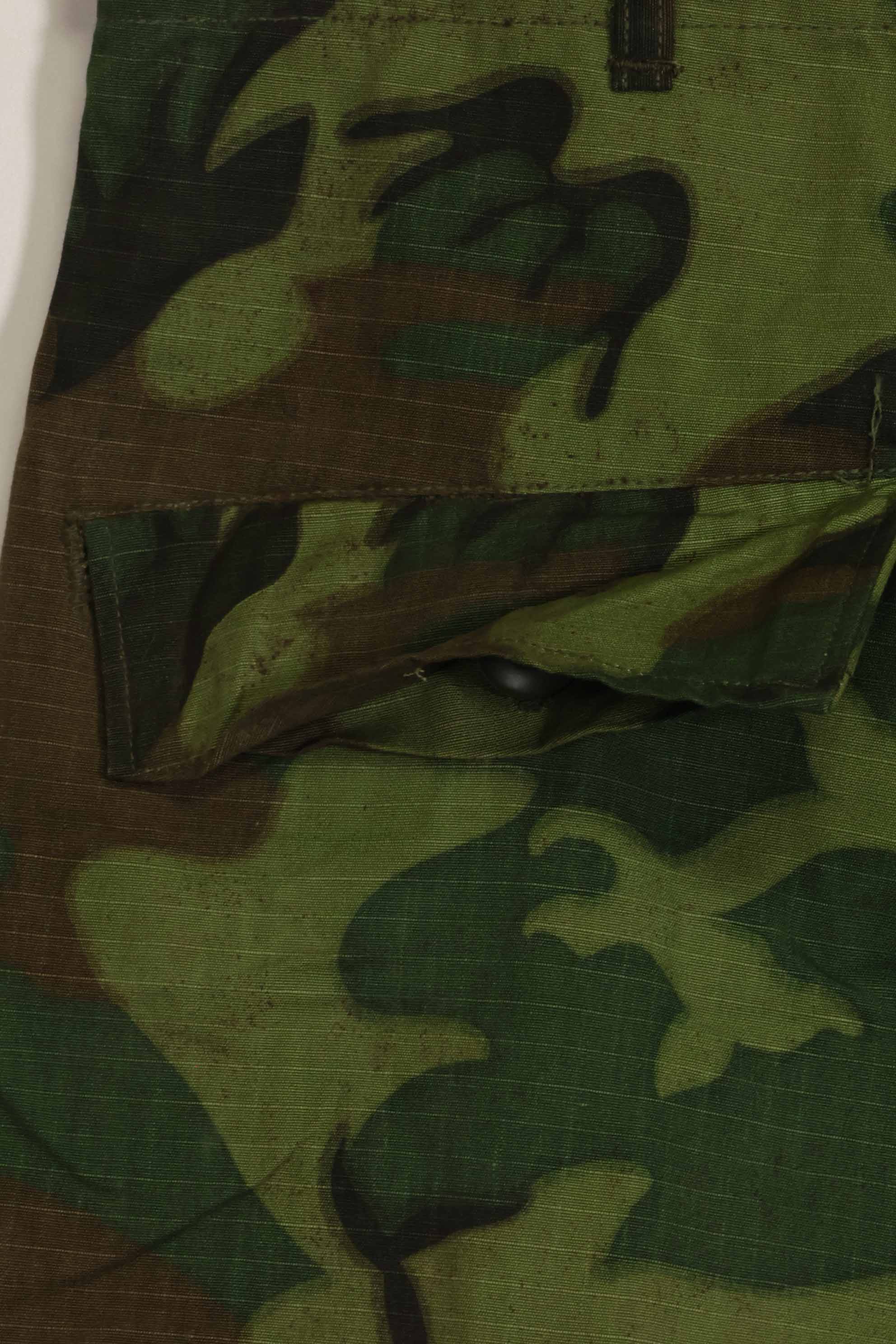 1968年契約　リップストップ　ERDL迷彩　ジャングルファティーグ　パンツ　S-S　状態良い　中古品