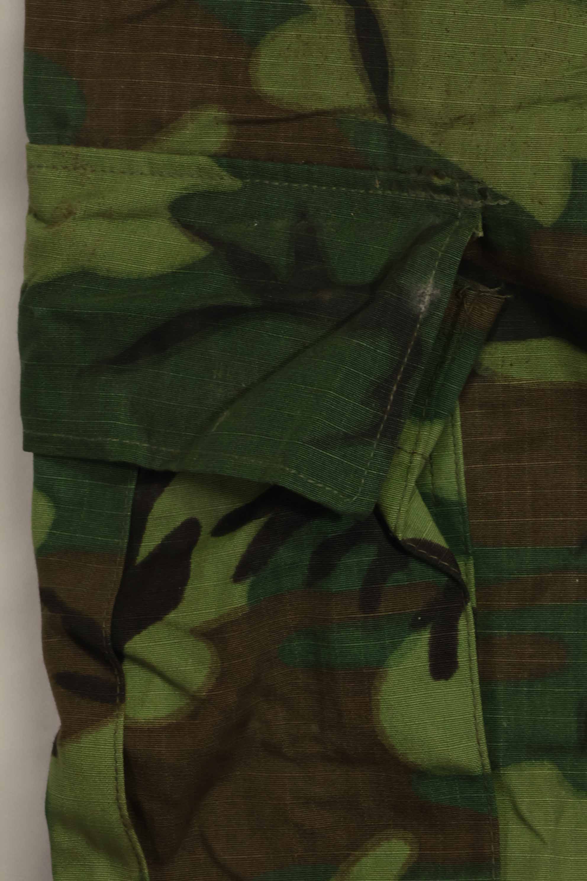 1968年契約　リップストップ　ERDL迷彩　ジャングルファティーグ　パンツ　S-S　状態良い　中古品