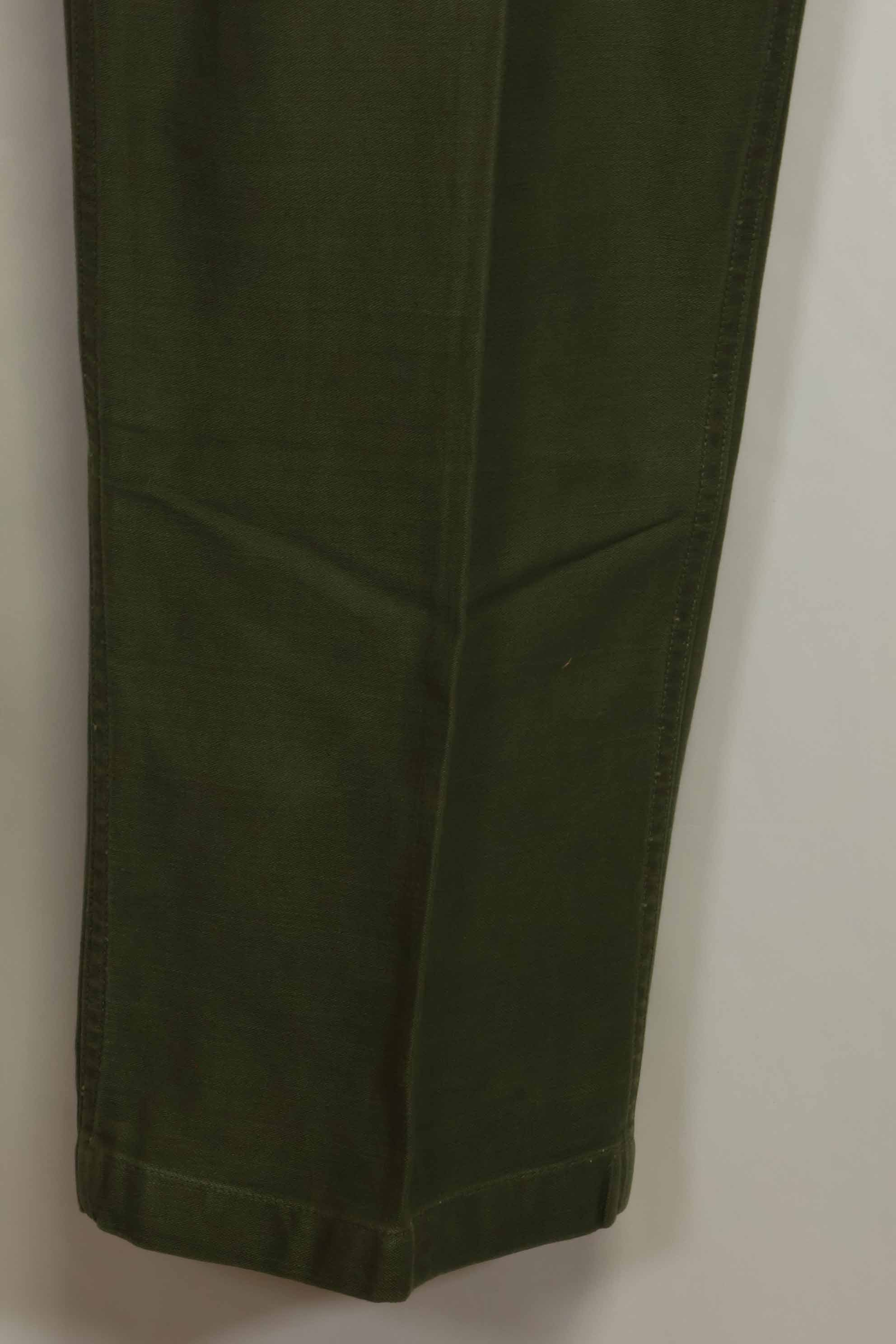 1960年代ロット　OG-107 ベイカーパンツ　カーゴポケット改造　元特殊部隊隊員　中古品　C