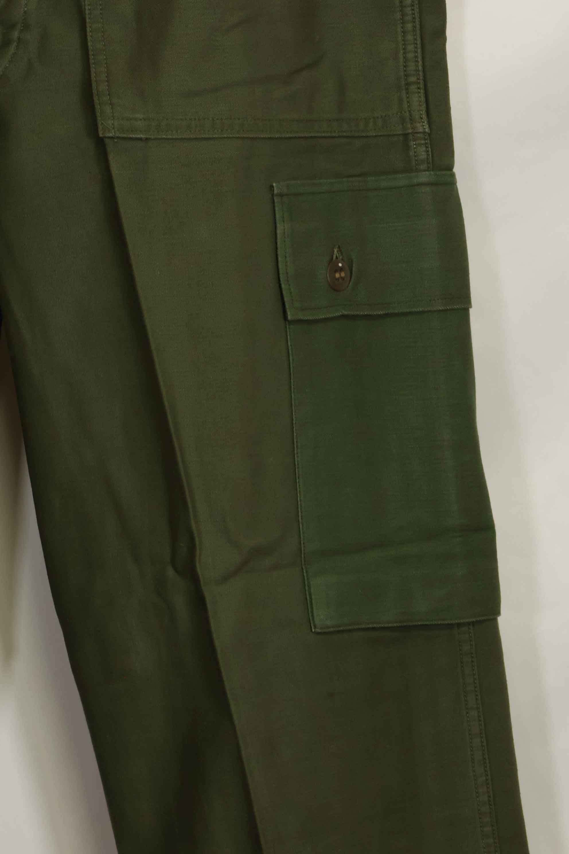 1960年代ロット　OG-107 ベイカーパンツ　カーゴポケット改造　元特殊部隊隊員　中古品　C