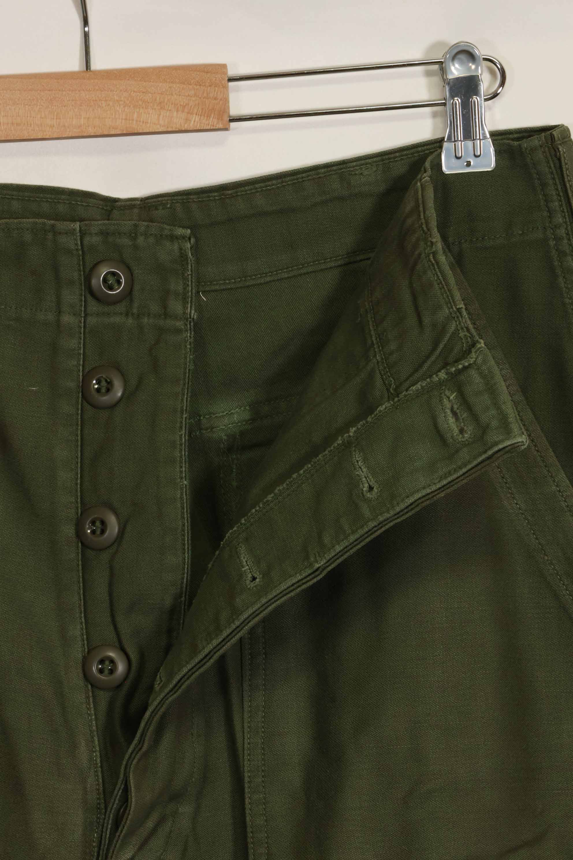 1960年代ロット　OG-107 ベイカーパンツ　カーゴポケット改造　元特殊部隊隊員　中古品　C