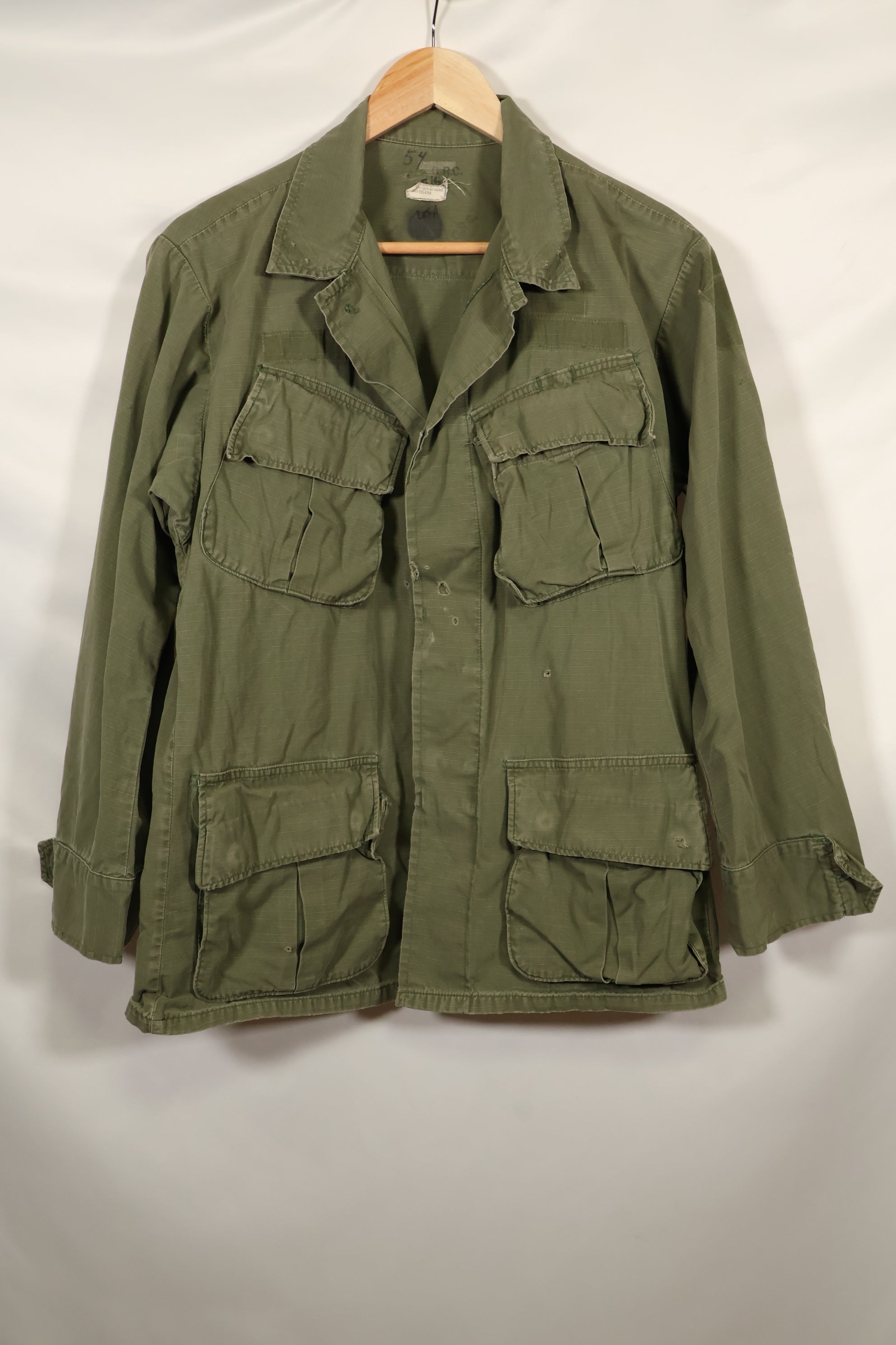 Circa 1970 S-S Size 4th Model Jungle Fatigue Jacket, Used, Released by Film Company