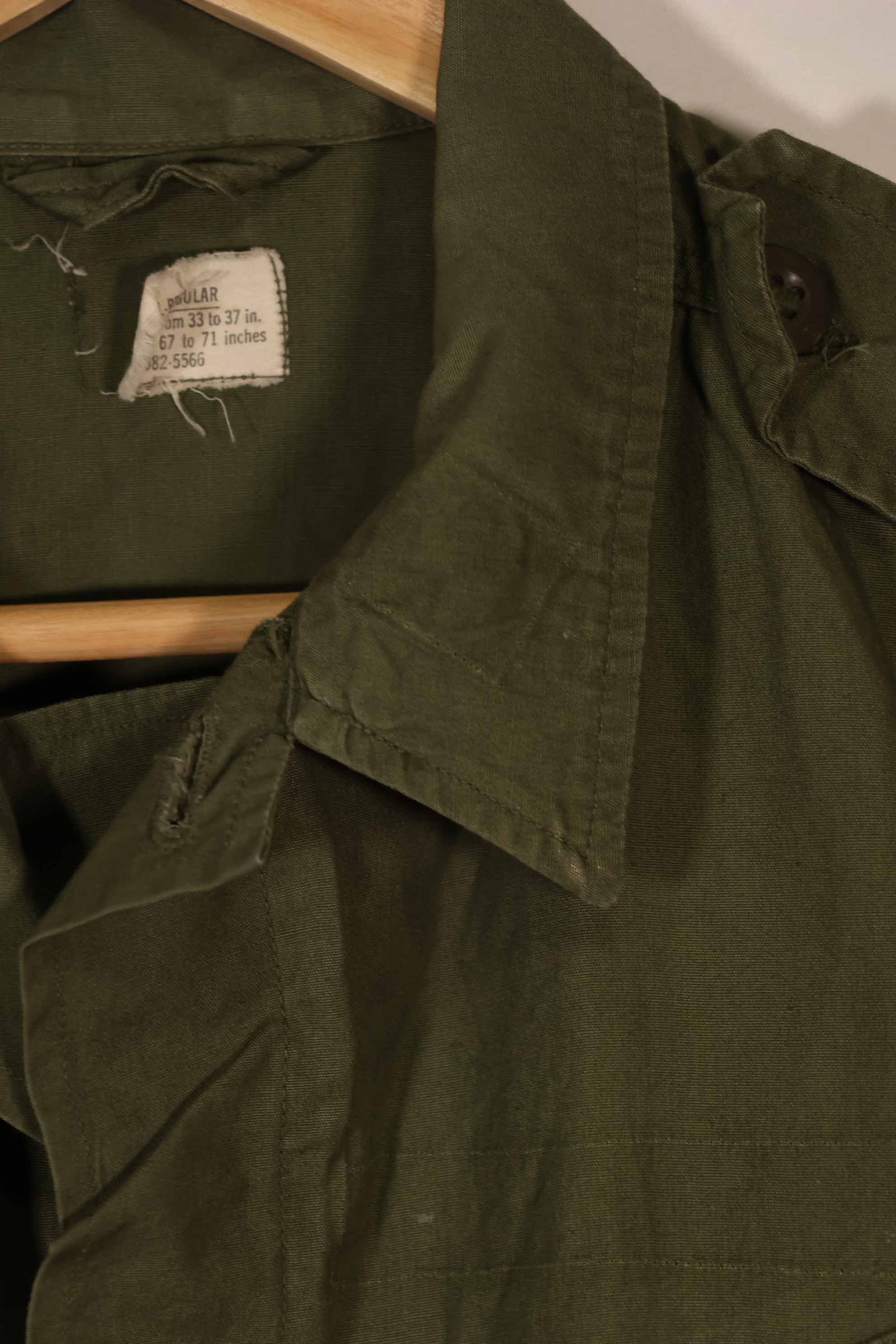 実物　2nd Model ジャングルファティーグ　ジャケット　S-R　中古品　退色・汚れあり