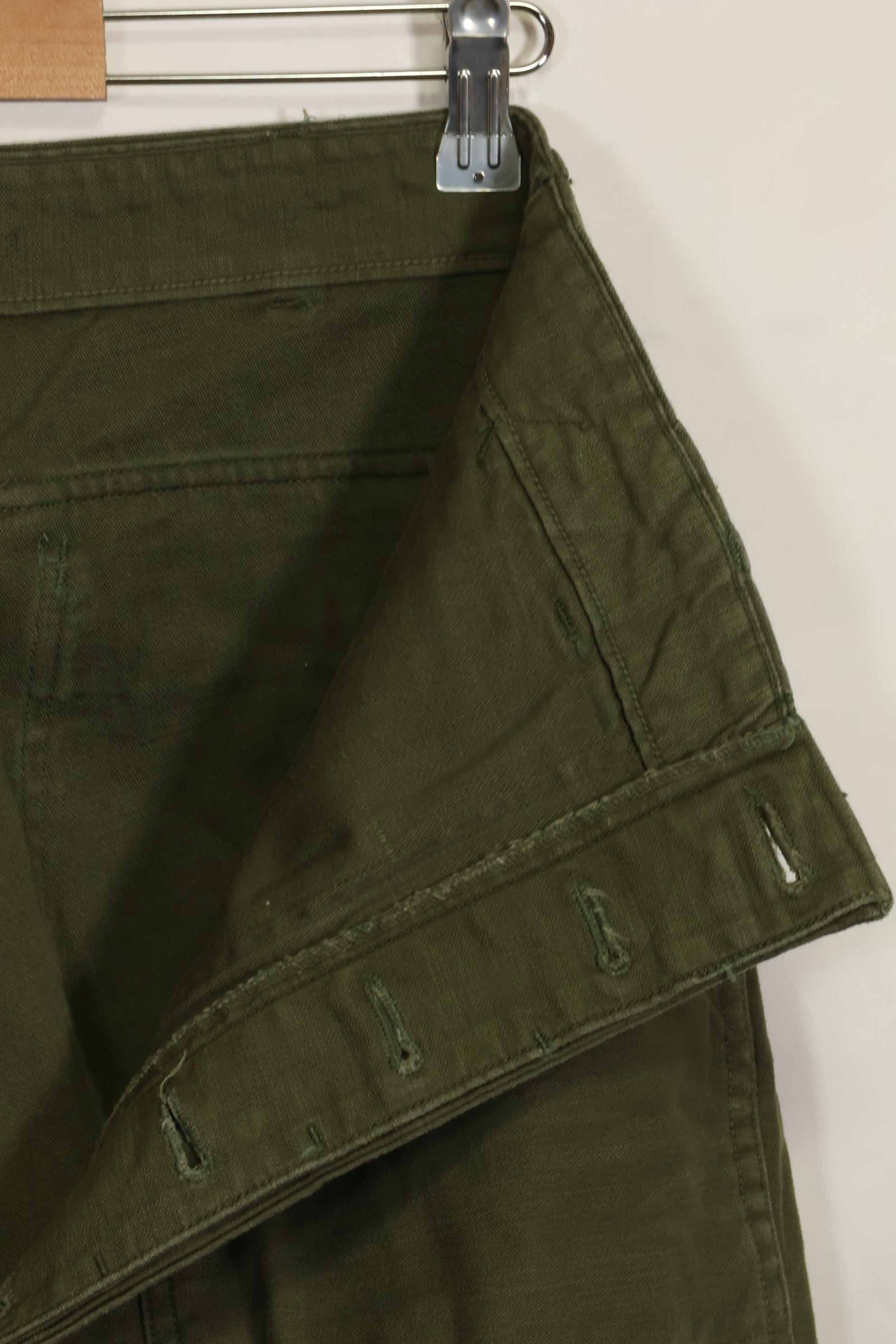 1960年代ロット　OG-107 ベイカーパンツ　カーゴポケット改造　元特殊部隊隊員　中古品　D