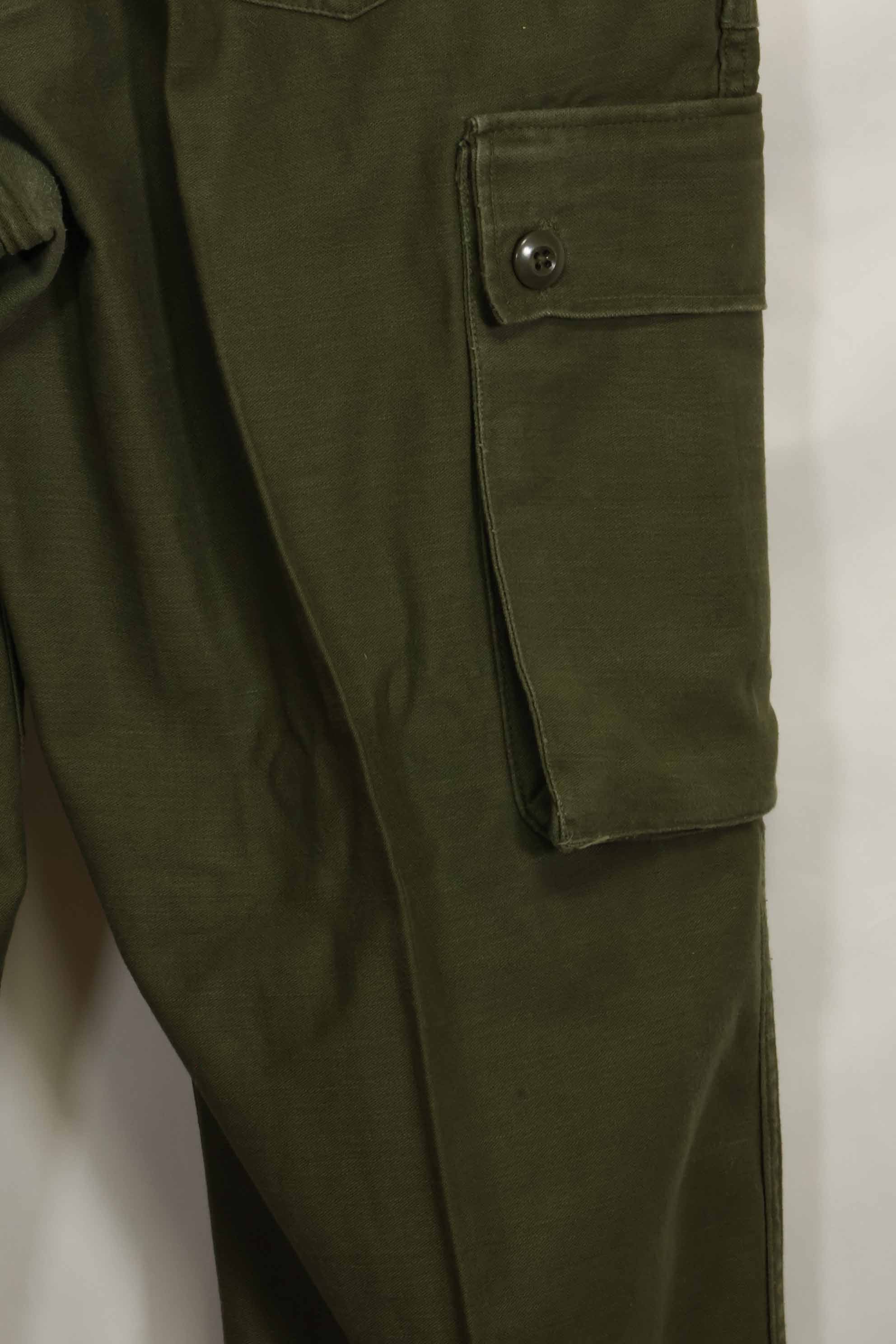 1960年代ロット　OG-107 ベイカーパンツ　カーゴポケット改造　元特殊部隊隊員　中古品　D