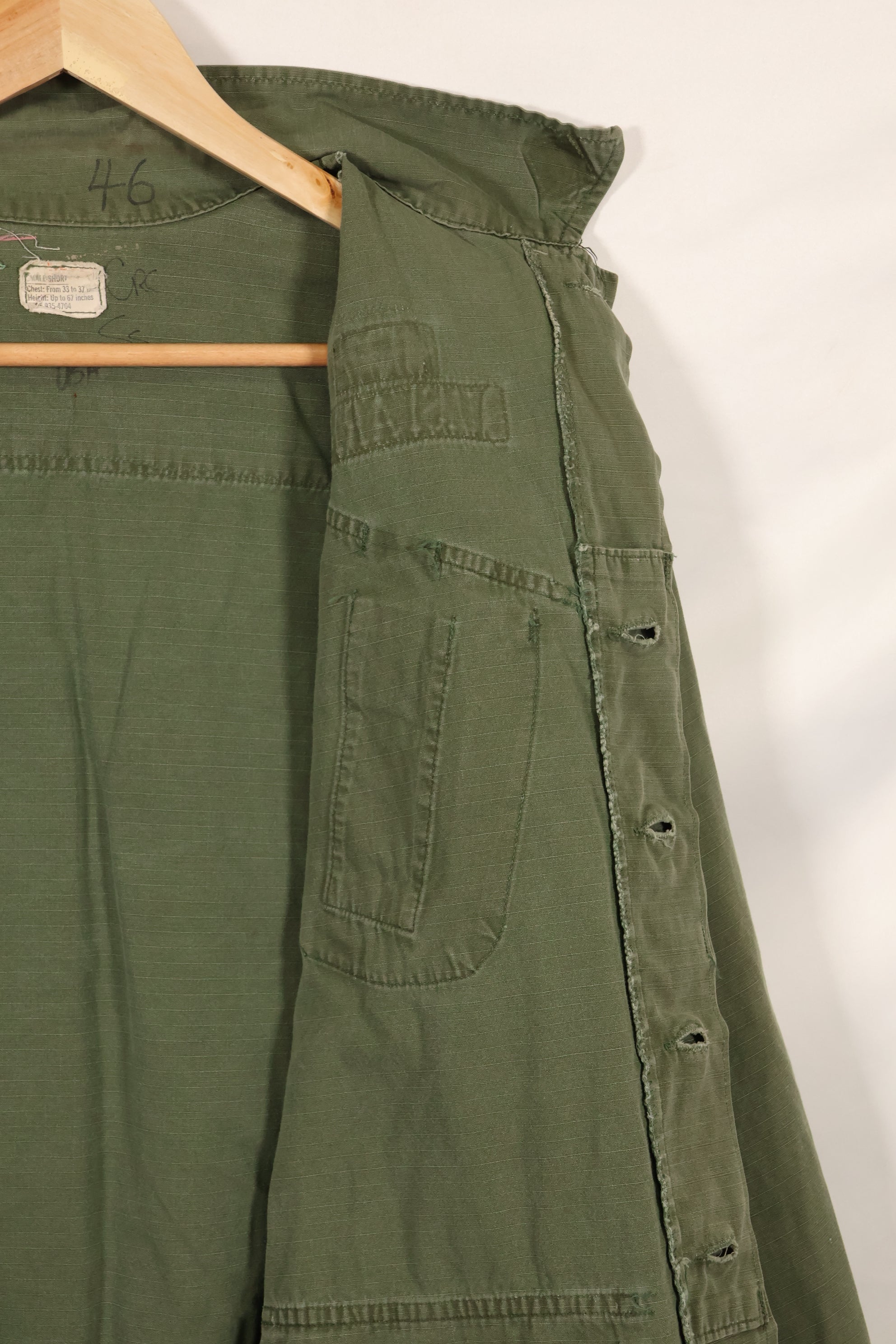 Circa 1969 S-S Size 4th Model Jungle Fatigue Jacket Used Film Company Release