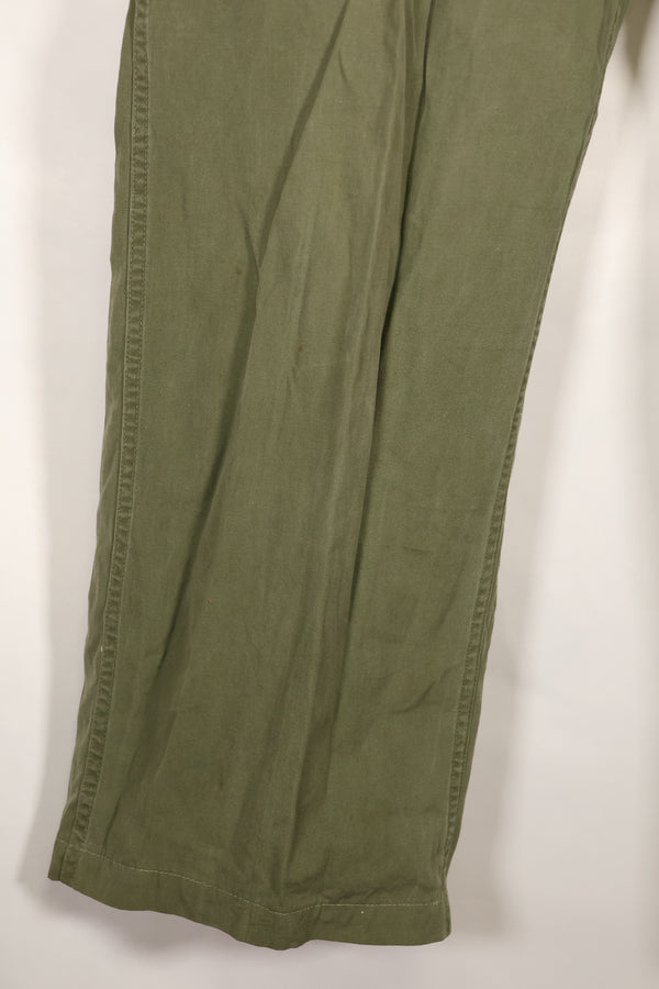 1964 年合同 S-L，带折边第一型丛林疲劳裤，褪色，使用过。