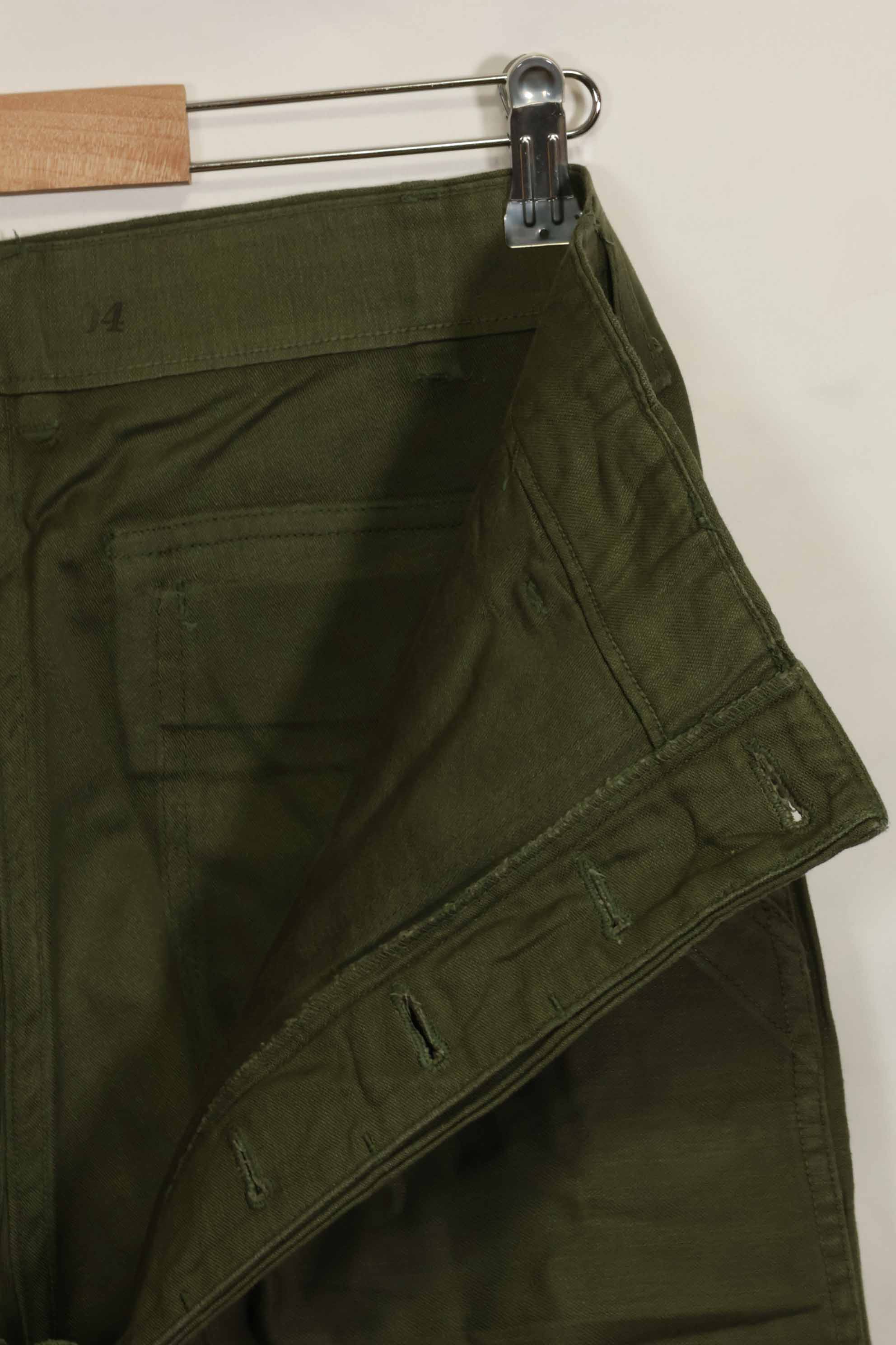 1960年代ロット　OG-107 ベイカーパンツ　カーゴポケット改造　元特殊部隊隊員　中古品　E