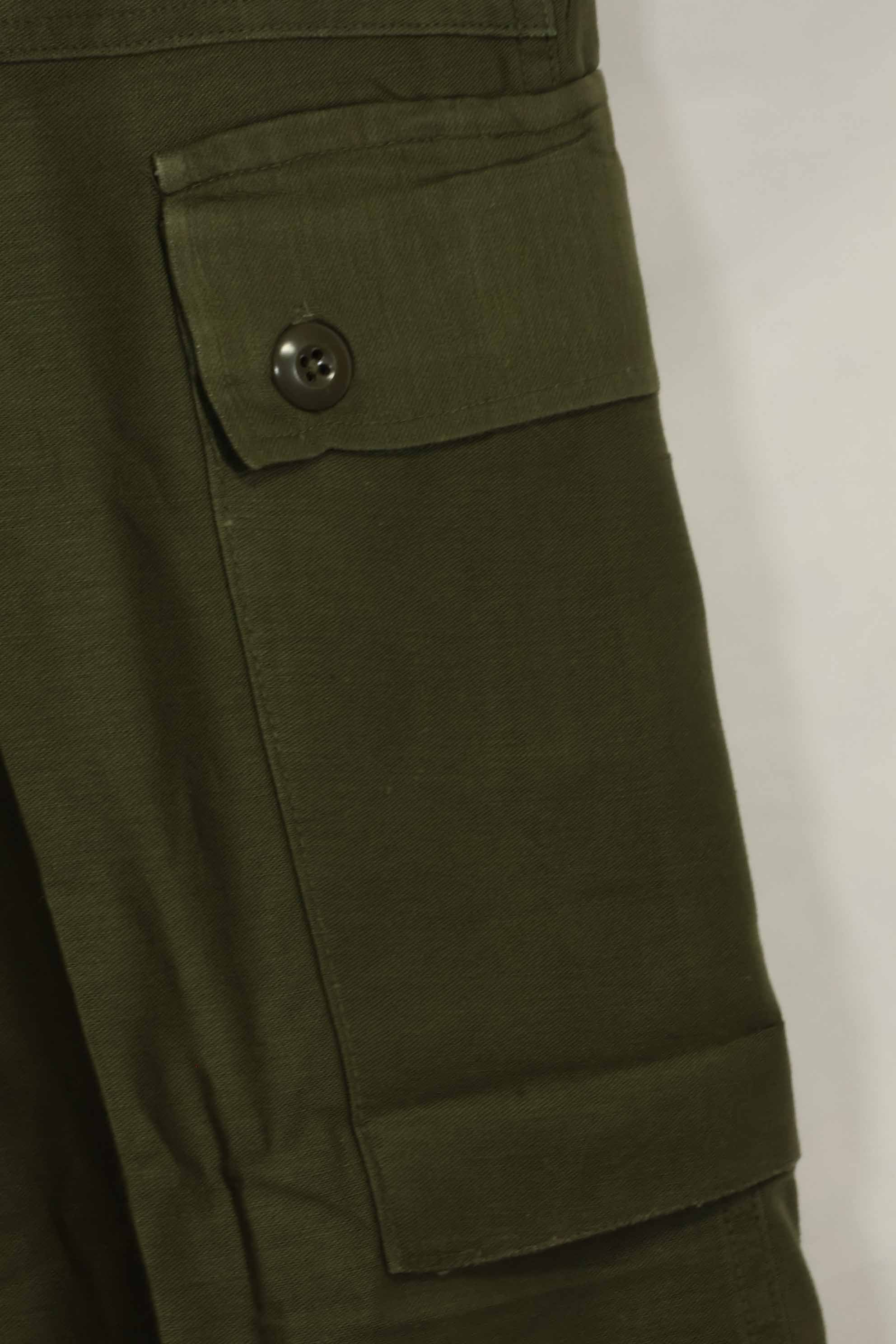 1960年代ロット　OG-107 ベイカーパンツ　カーゴポケット改造　元特殊部隊隊員　中古品　E