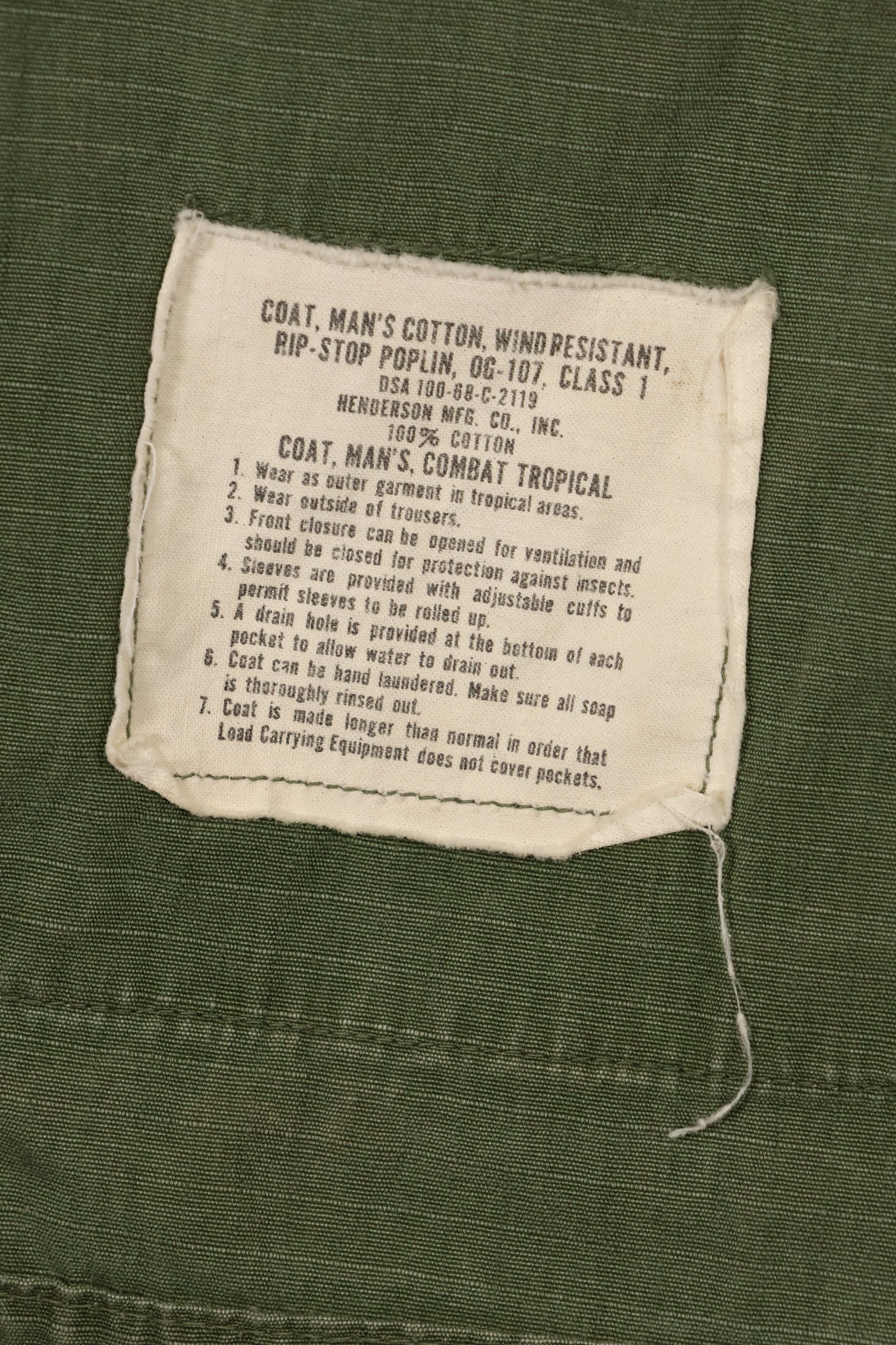 Circa 1968 S-S Size 4th Model Jungle Fatigue Jacket, Used, Released by Film Company