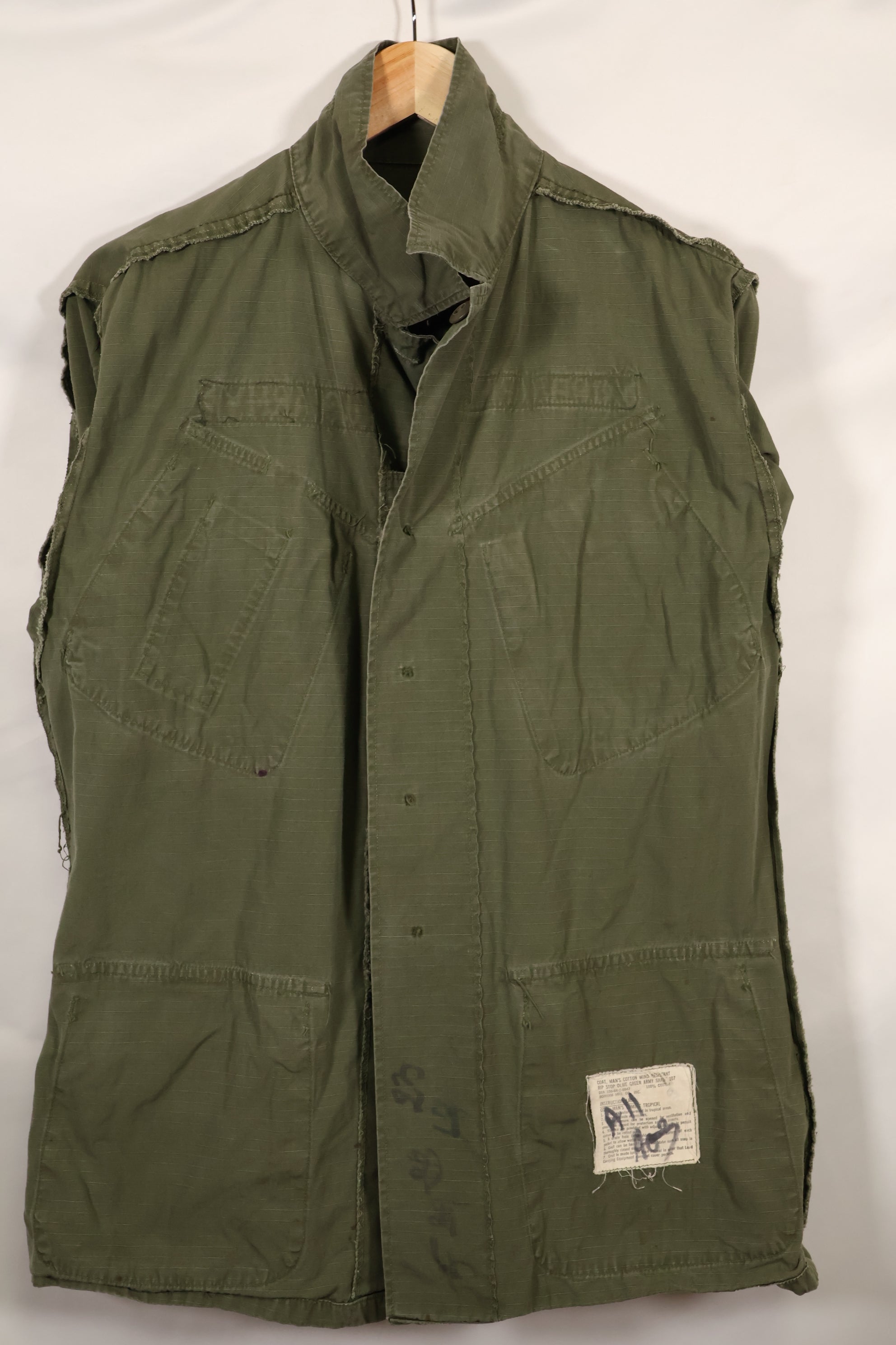 Circa 1968 S-S Size 4th Model Jungle Fatigue Jacket Used Film Company Release B