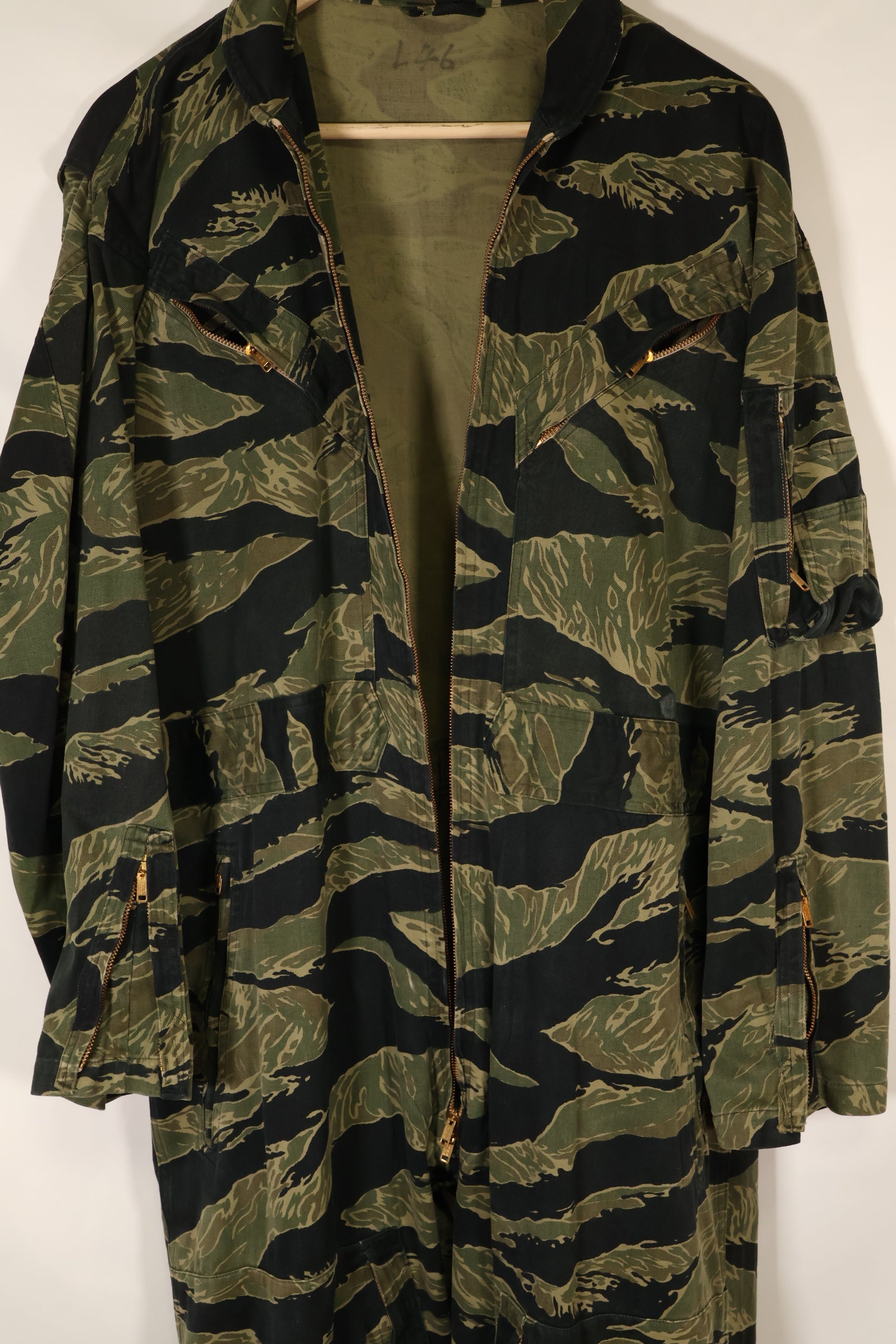 Mid-1960s, Size 46, Okinawa Tiger Pattern, Tiger Stripe Flight Suit, Used