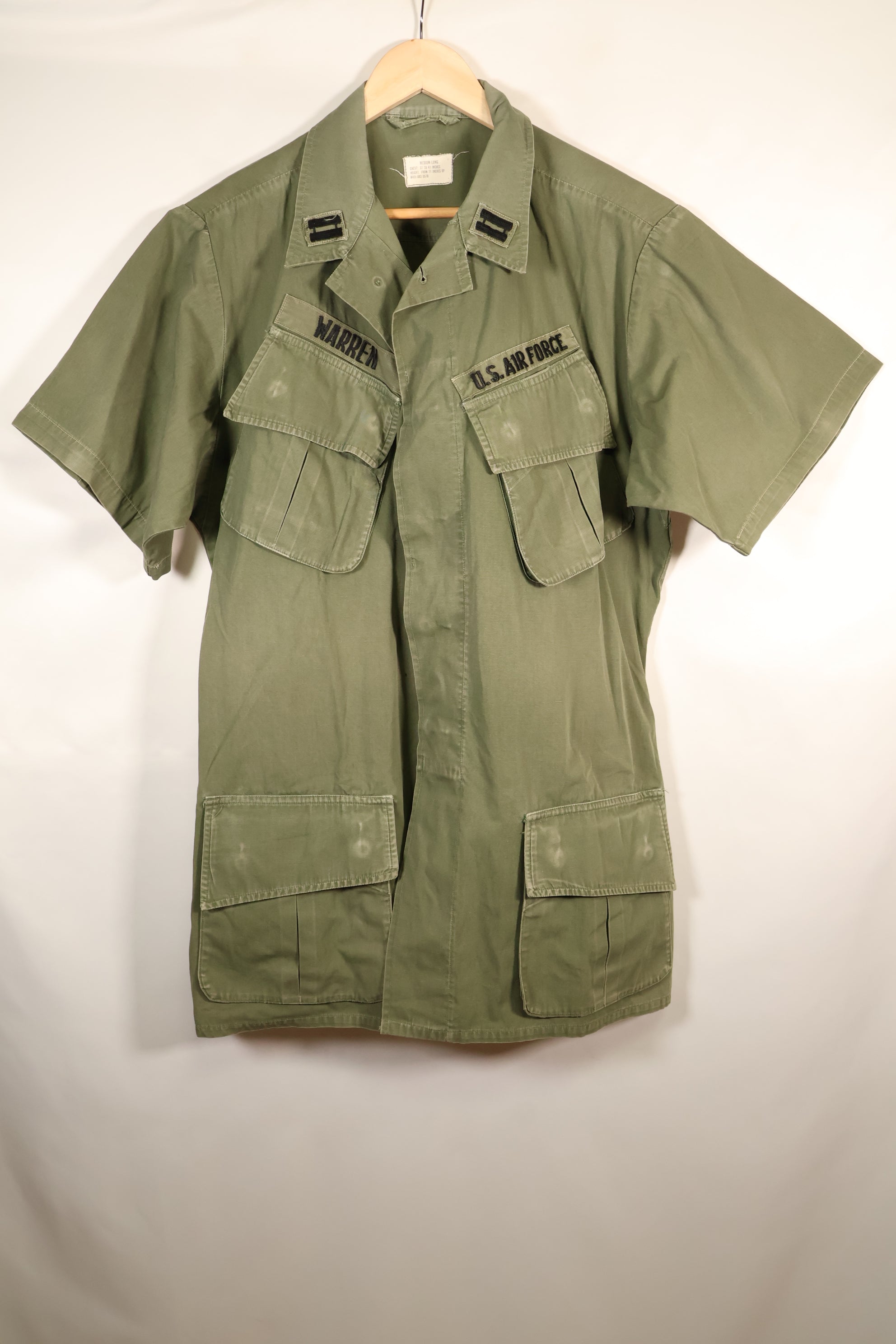 1967年契約　M-L　3rd Model ジャングルファティーグ　ジャケット　USAF 個人改造あり　中古品