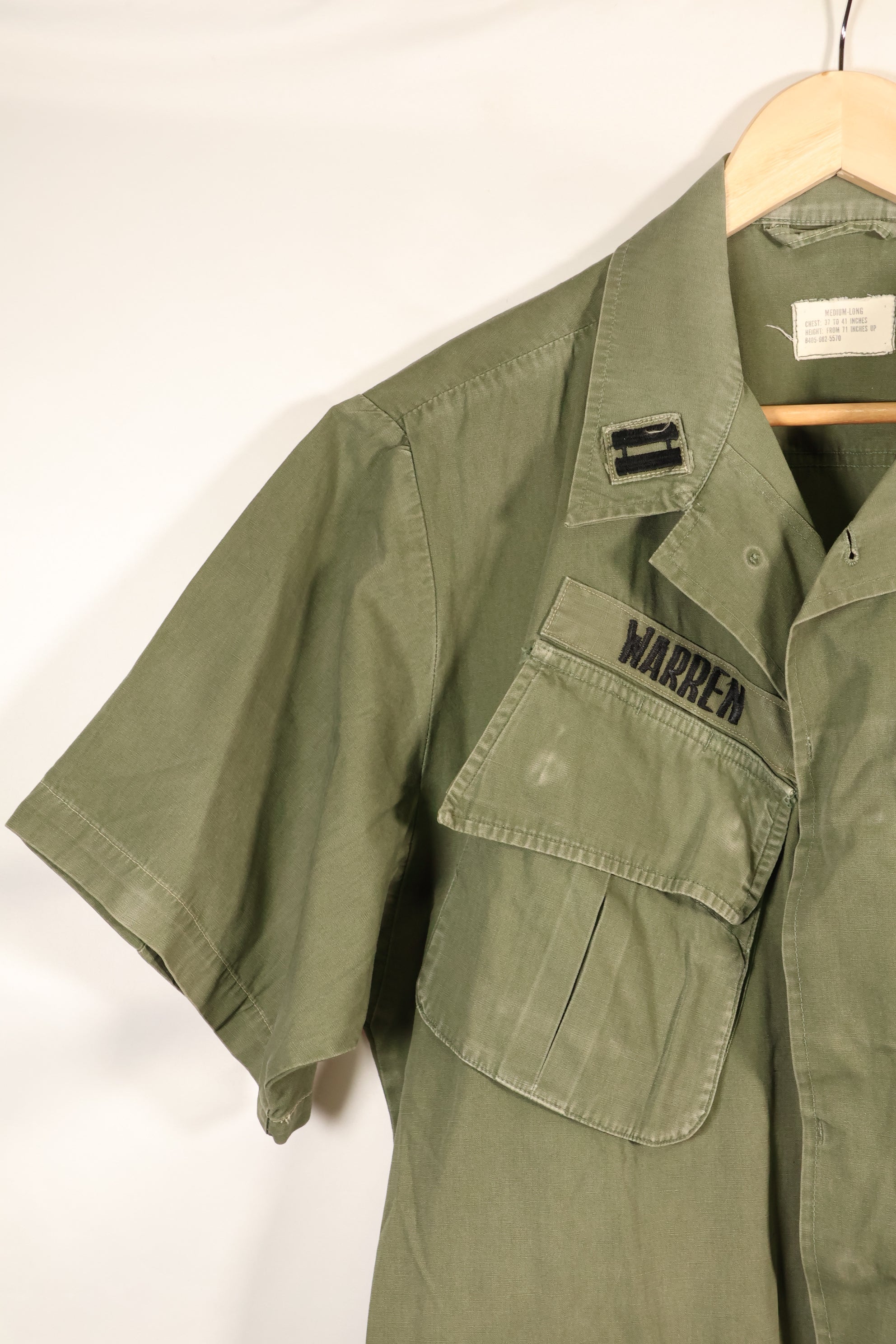 1967年契約　M-L　3rd Model ジャングルファティーグ　ジャケット　USAF 個人改造あり　中古品