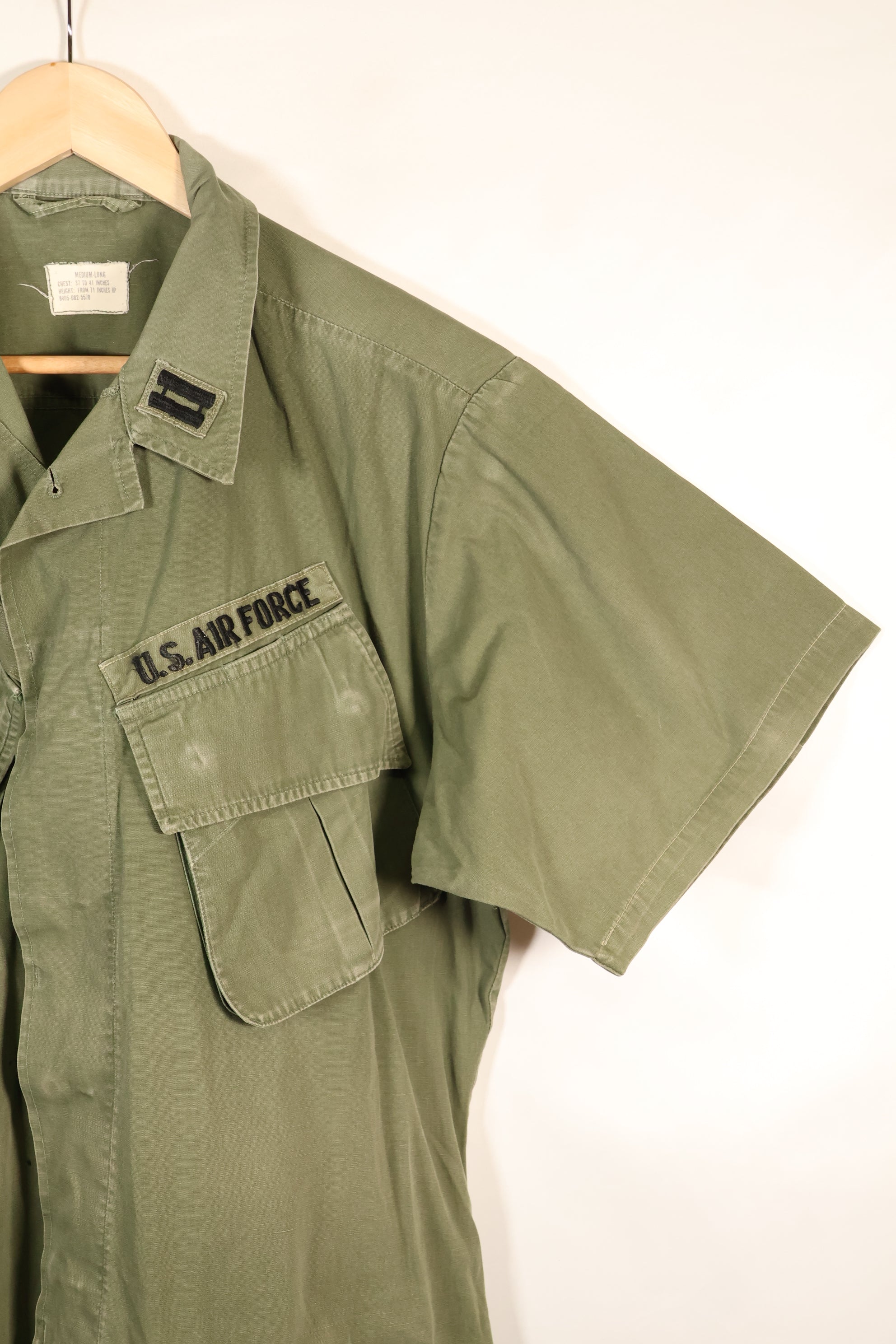 1967年契約　M-L　3rd Model ジャングルファティーグ　ジャケット　USAF 個人改造あり　中古品