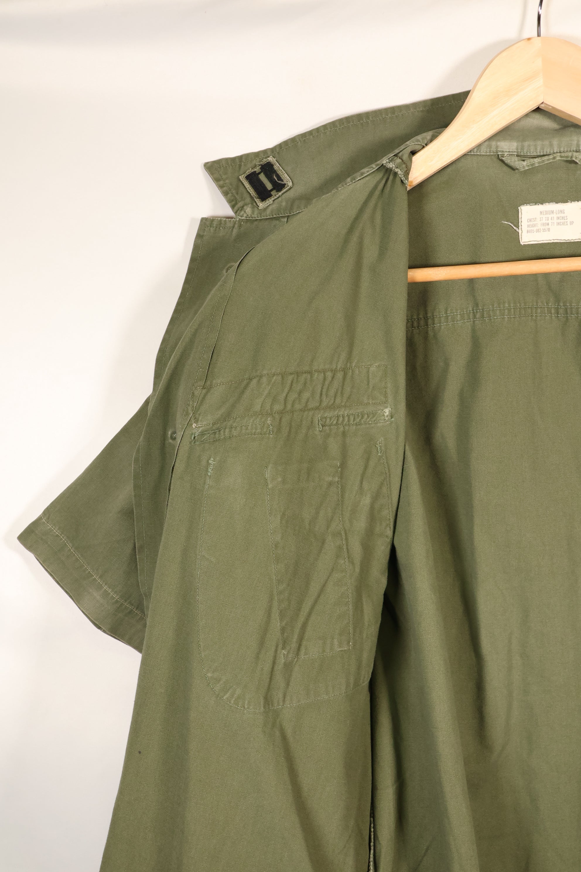 1967年契約　M-L　3rd Model ジャングルファティーグ　ジャケット　USAF 個人改造あり　中古品