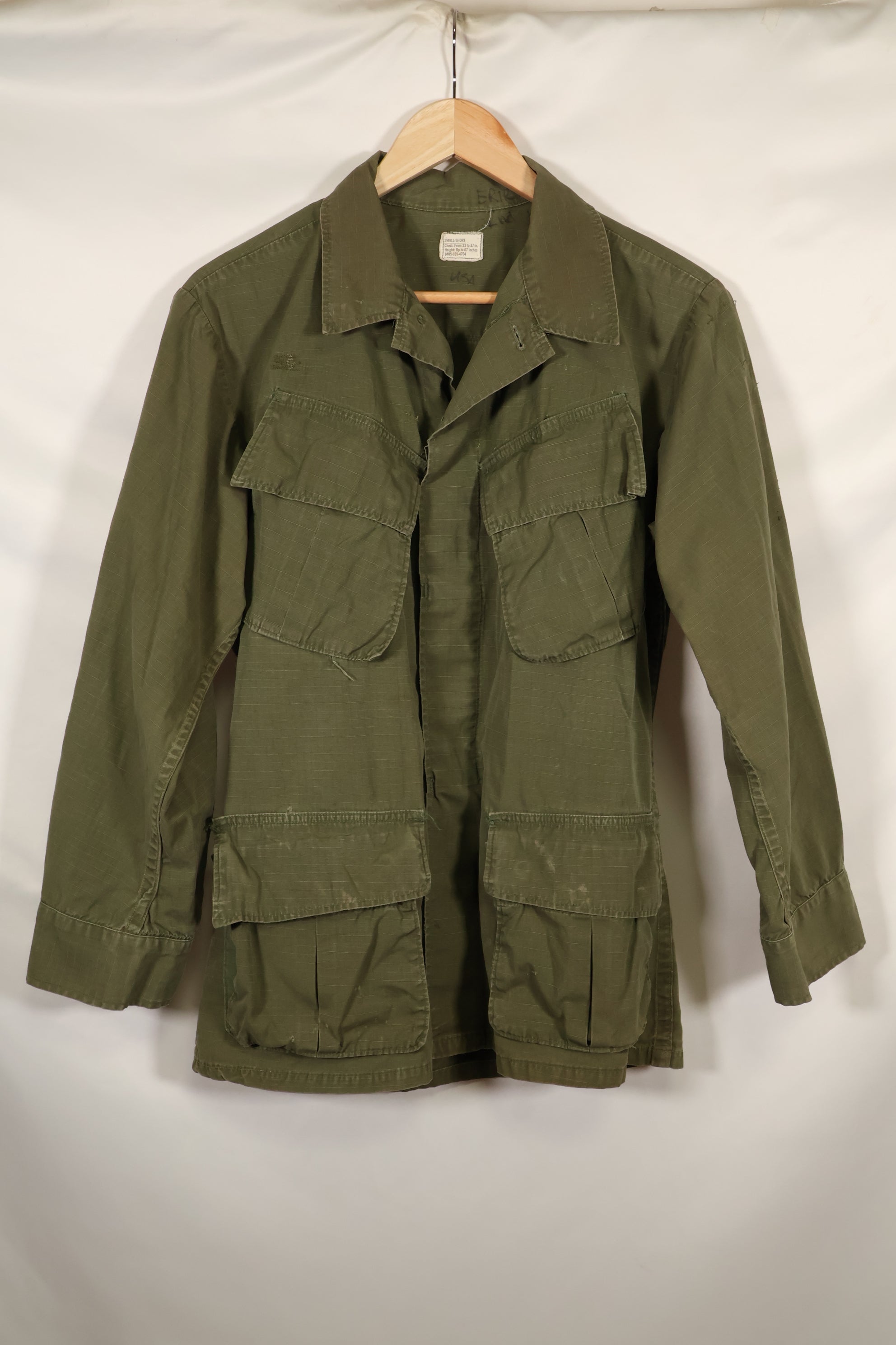 Circa 1968 S-S Size 4th Model Jungle Fatigue Jacket Used Film Company Release C