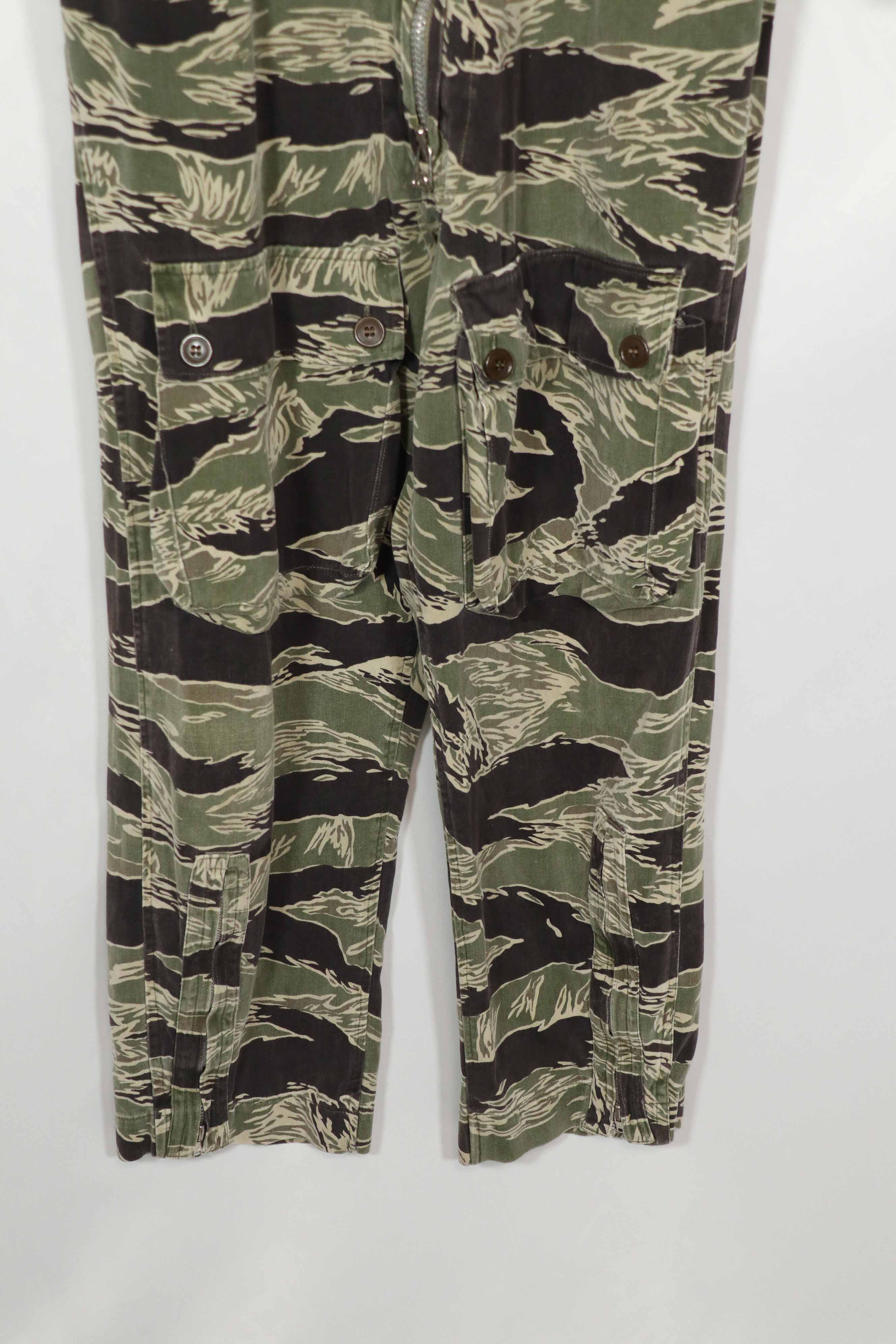 実物　沖縄タイガー　タイガーストライプ　フライトスーツ　中古品　YKKジッパー