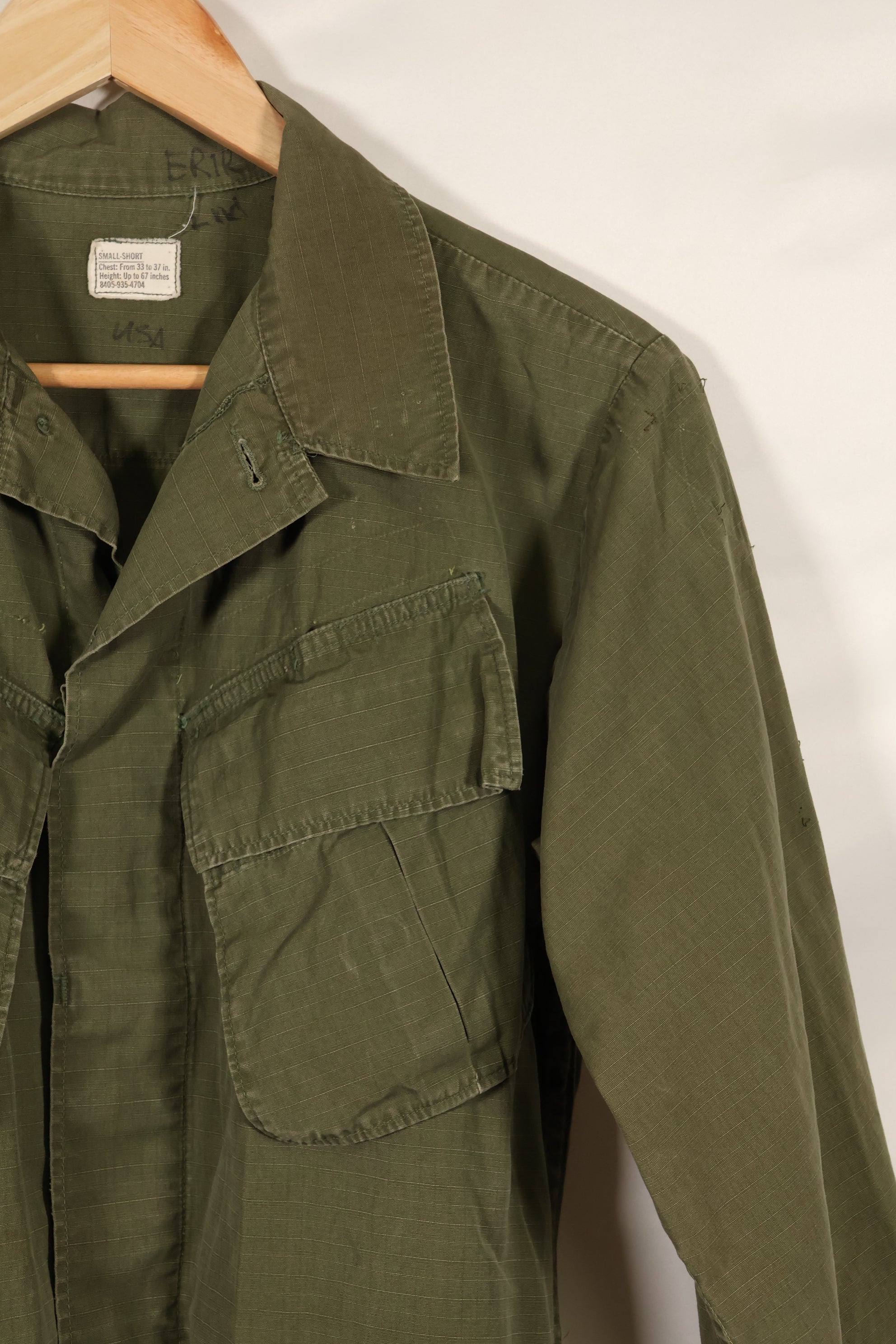 Circa 1968 S-S Size 4th Model Jungle Fatigue Jacket Used Film Company Release C