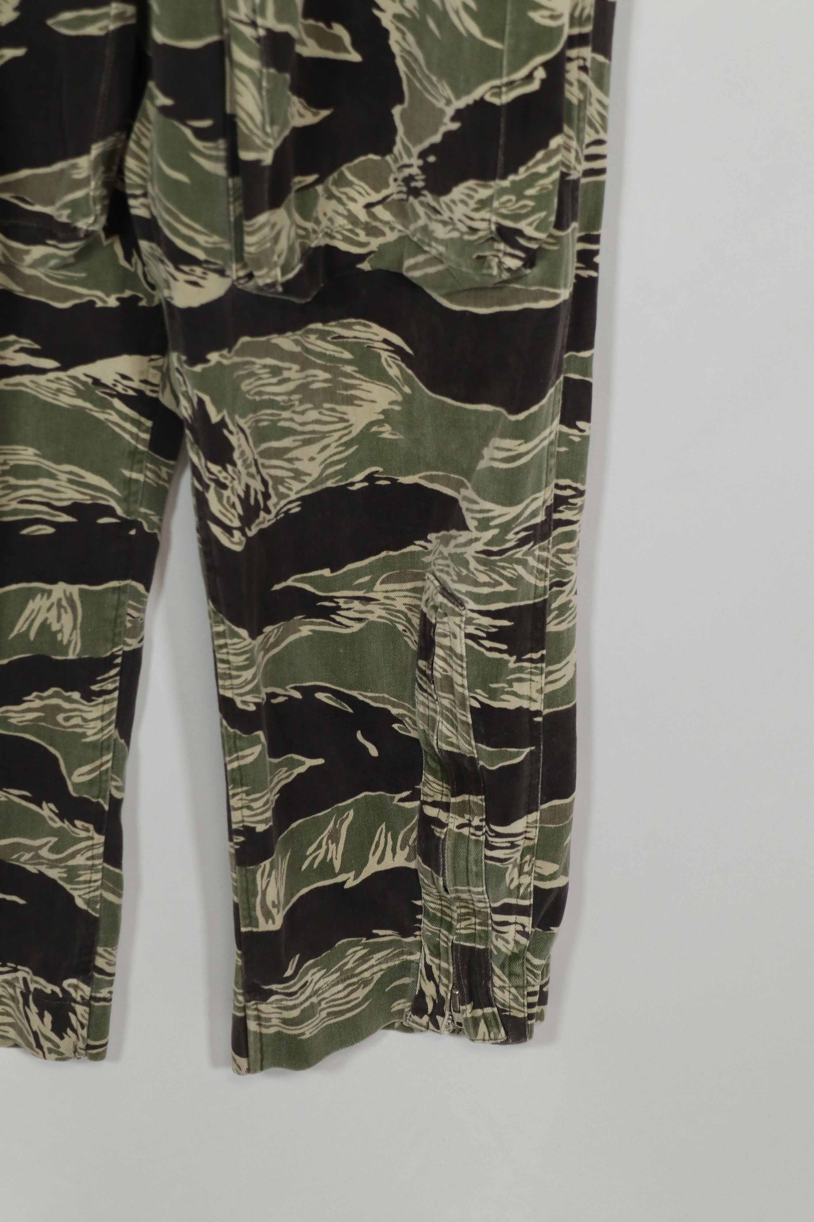 実物　沖縄タイガー　タイガーストライプ　フライトスーツ　中古品　YKKジッパー