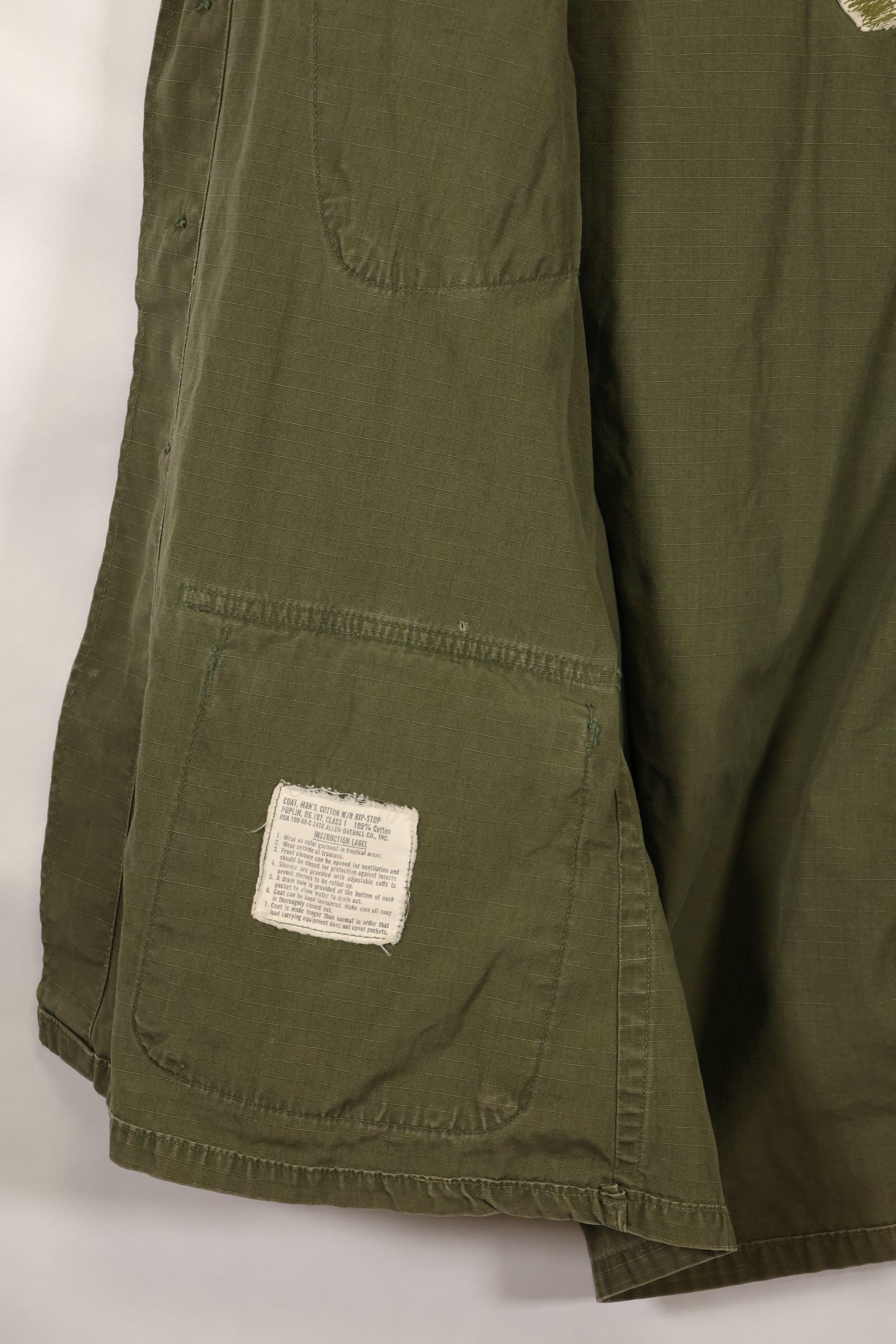 Circa 1968 S-S Size 4th Model Jungle Fatigue Jacket Used Film Company Release C