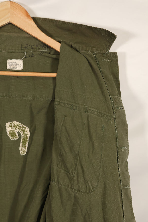 Circa 1968 S-S Size 4th Model Jungle Fatigue Jacket Used Film Company Release C