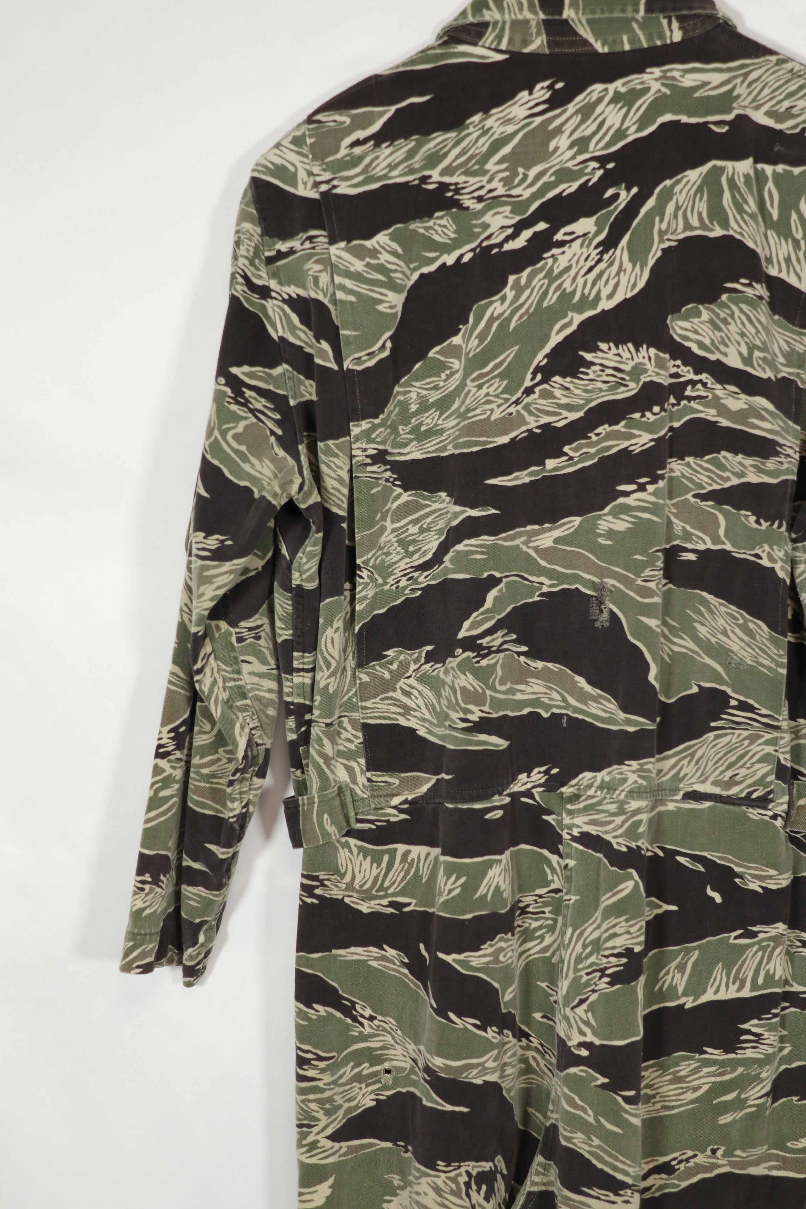 実物　沖縄タイガー　タイガーストライプ　フライトスーツ　中古品　YKKジッパー