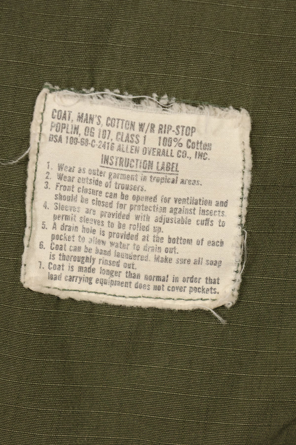 Circa 1968 S-S Size 4th Model Jungle Fatigue Jacket Used Film Company Release C