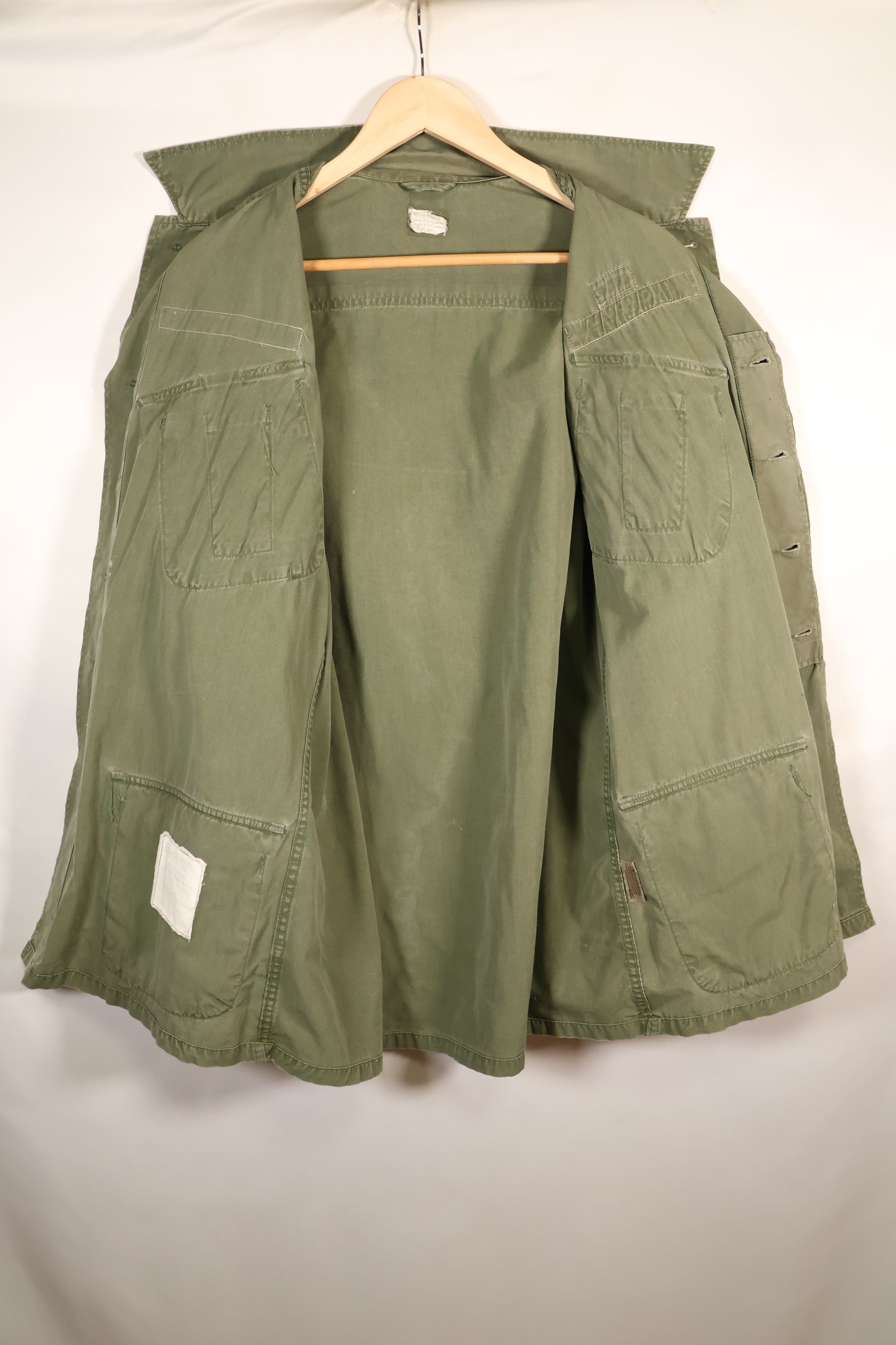 1967年契約　M-R　アメリカ陸軍　3rd Model ジャングルファティーグ　ジャケット　パッチ付　中古品