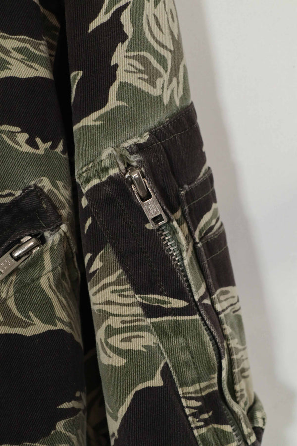 実物　沖縄タイガー　タイガーストライプ　フライトスーツ　中古品　YKKジッパー